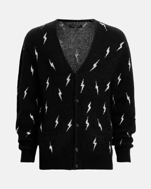 Shop the Zap V-Neck Lightning Motif Cardigan