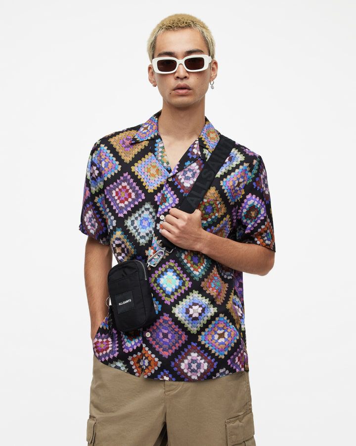Shop the Tunar Crochet Printed Relaxed Fit Shirt.