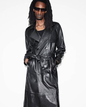 Shop the Neo Double Breasted Leather Trench Coat