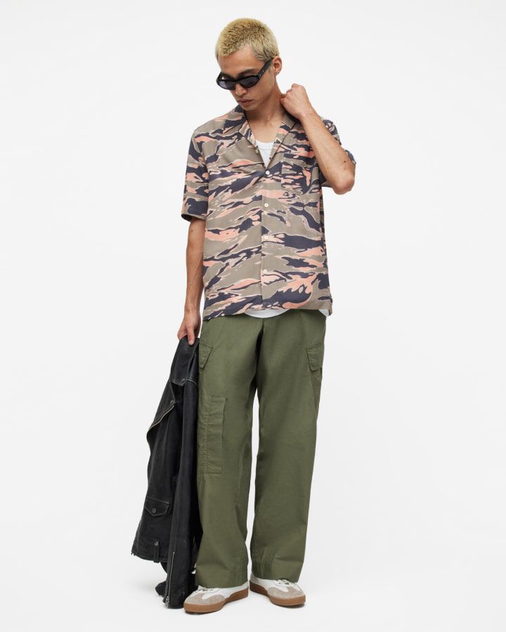 Shop Verge Wide Leg Relaxed Fit Cargo Trousers.