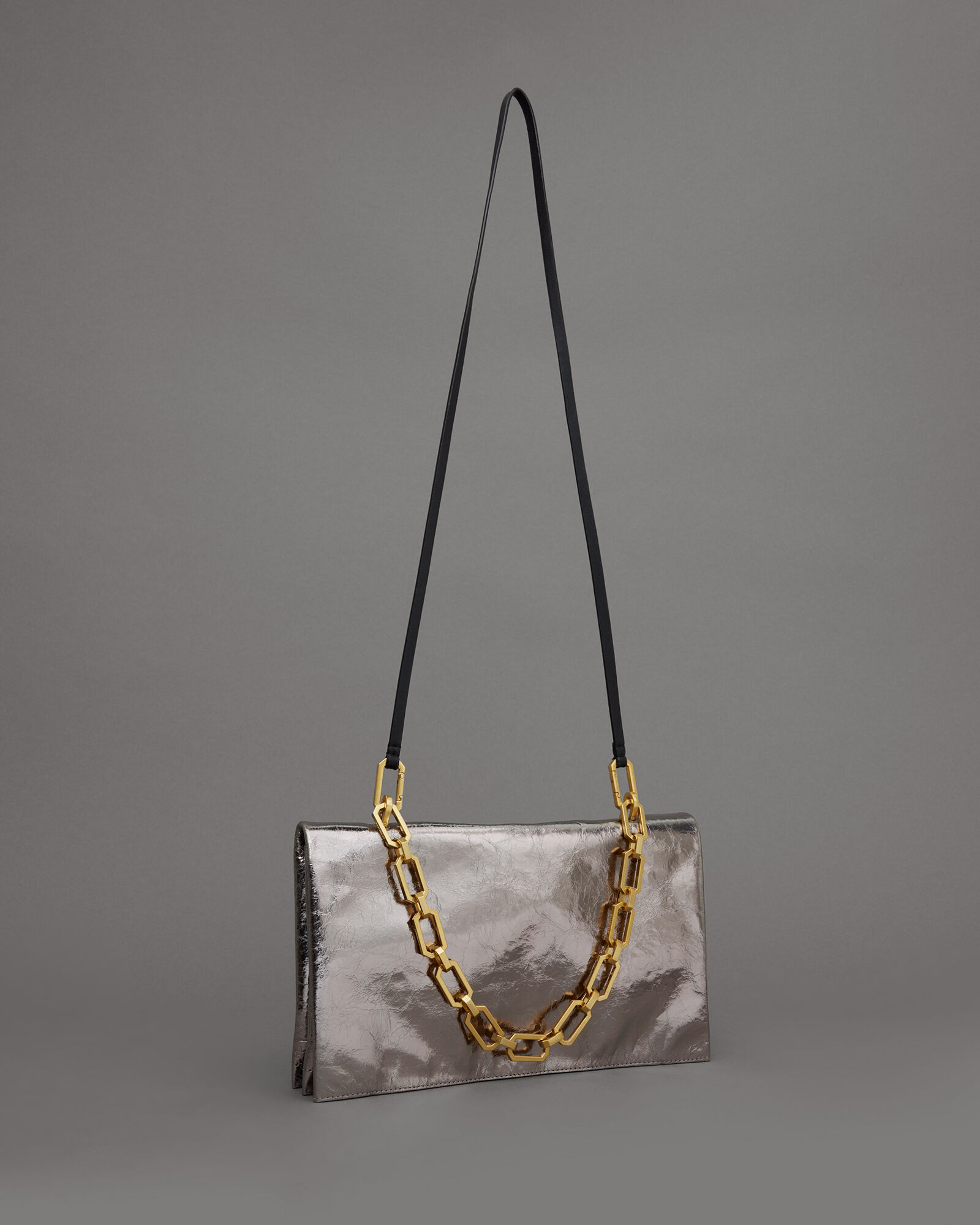 Akira Leather Removable Chain Clutch Bag