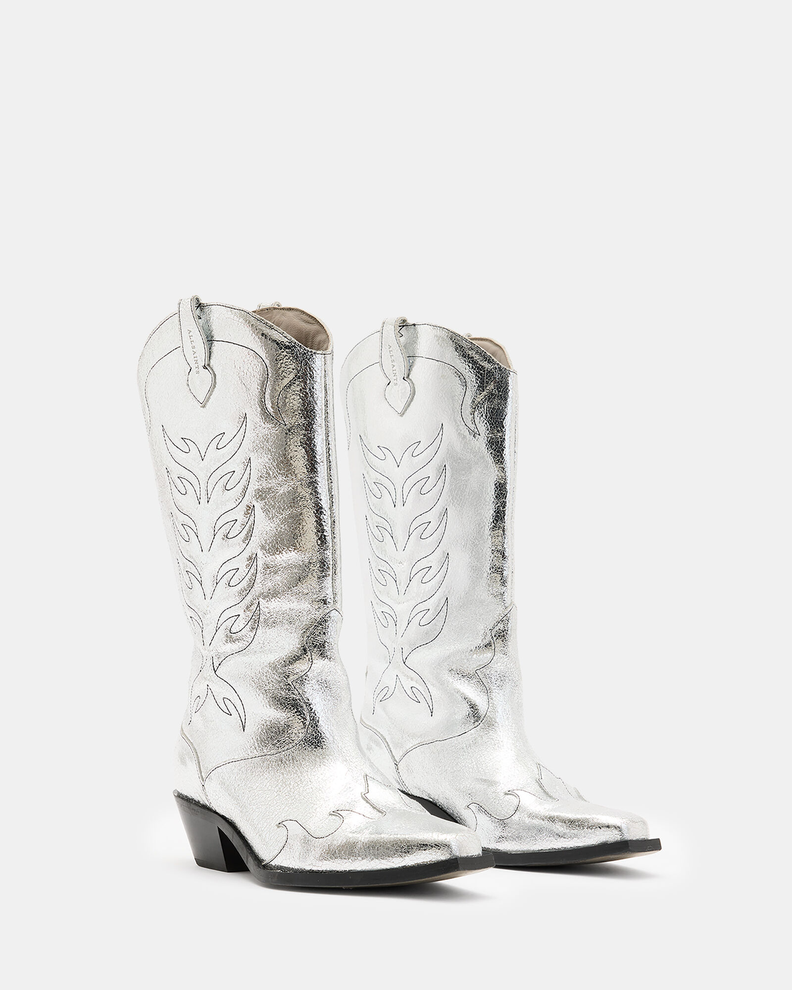 Dolly Western Metallic Leather Boots