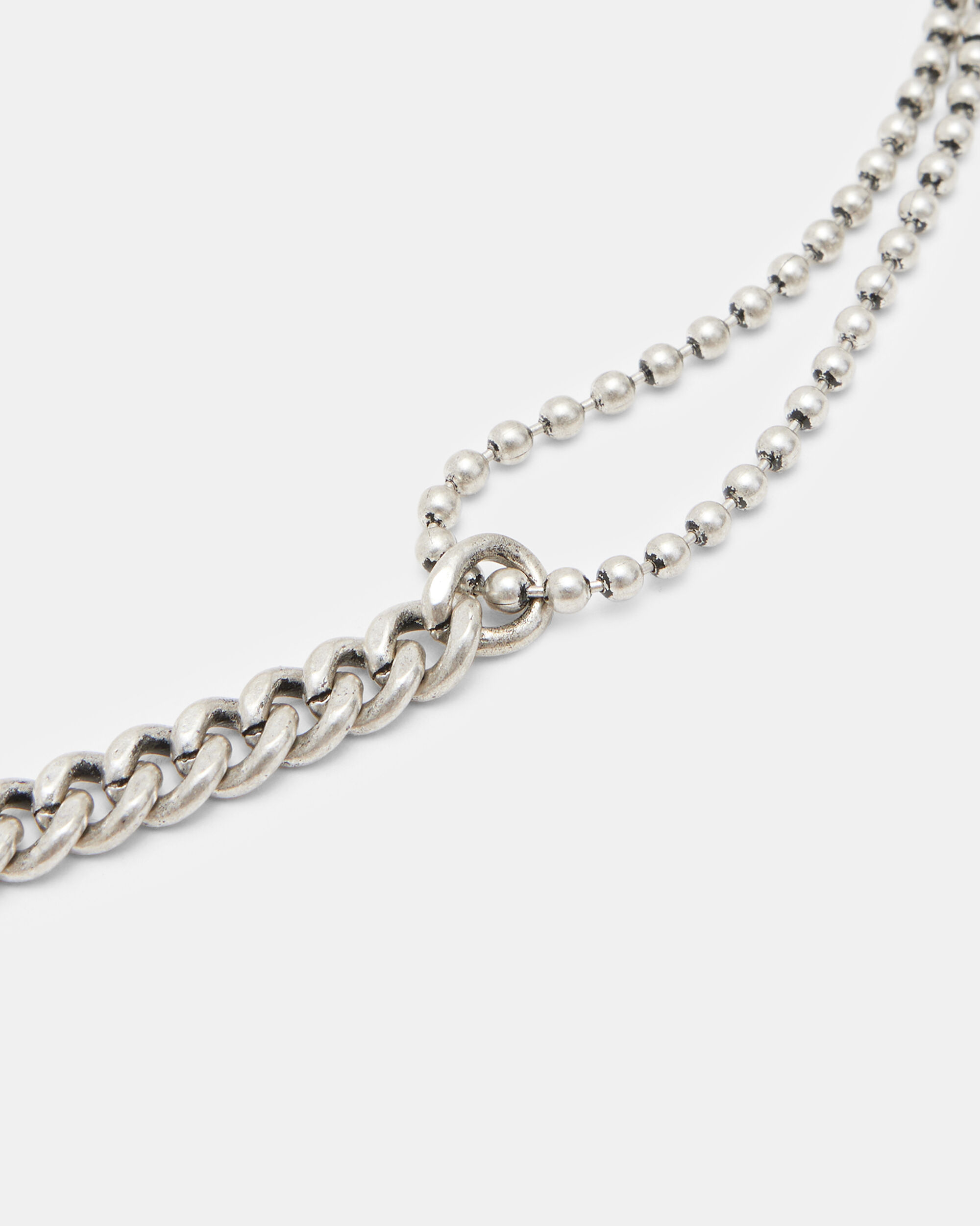 Cai Sterling Silver Mixed Chain Necklace WARM SILVER ALLSAINTS