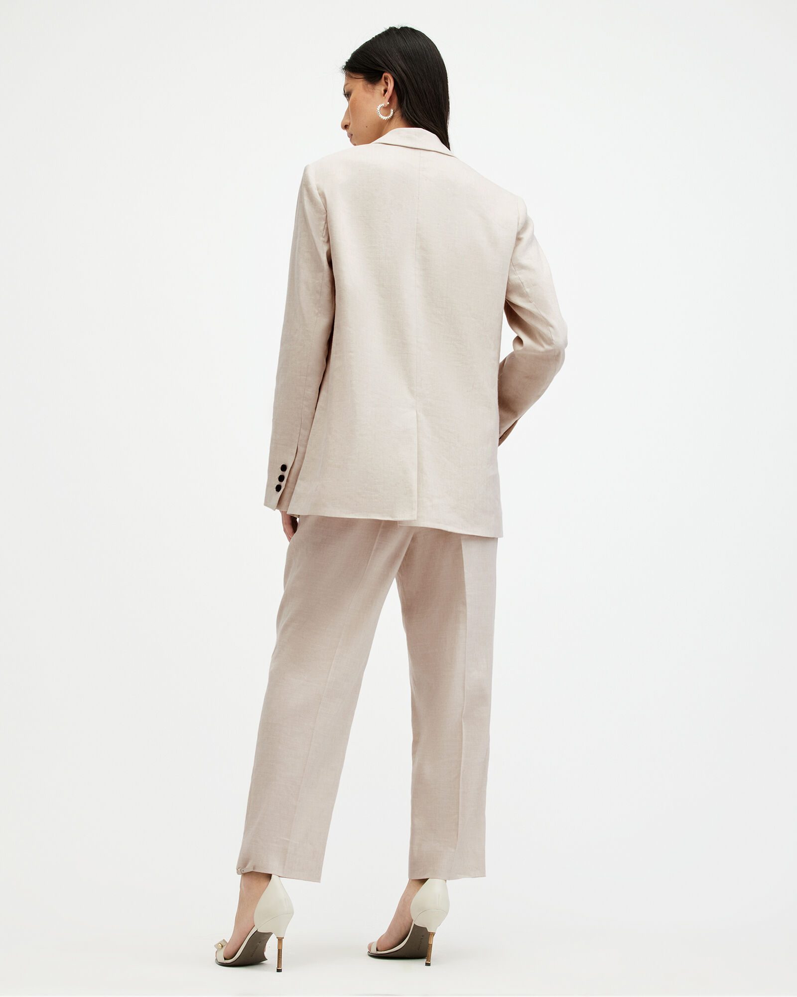 Whitney Linen Blend Straight Leg Trousers