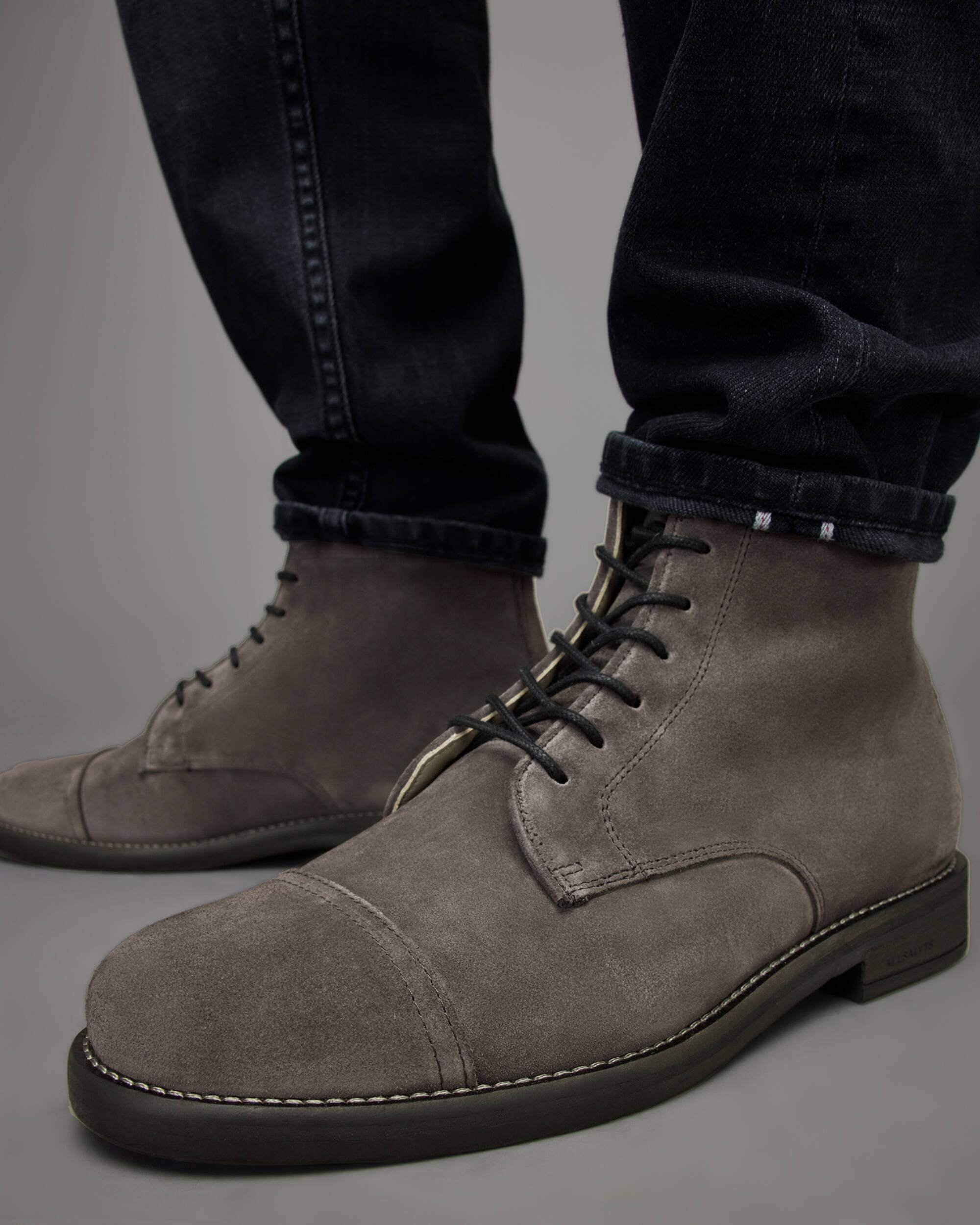 Suede Boots Charcoal | ALLSAINTS
