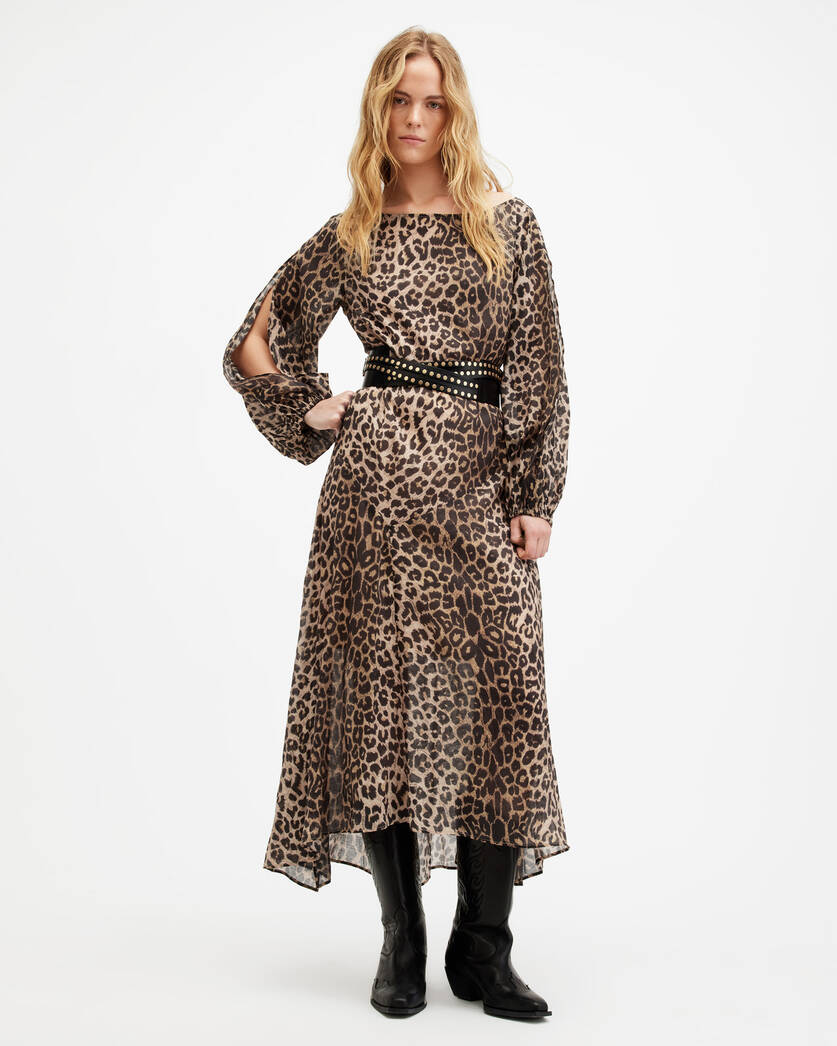 Jane Leopard Print Maxi Cover Up Dress  large image number 5