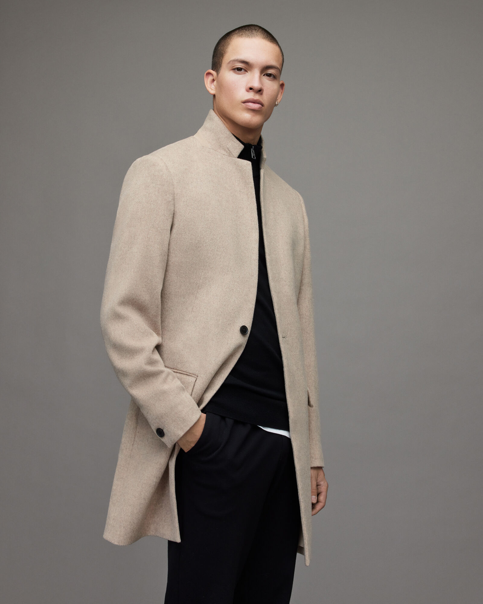 mens oatmeal wool coat