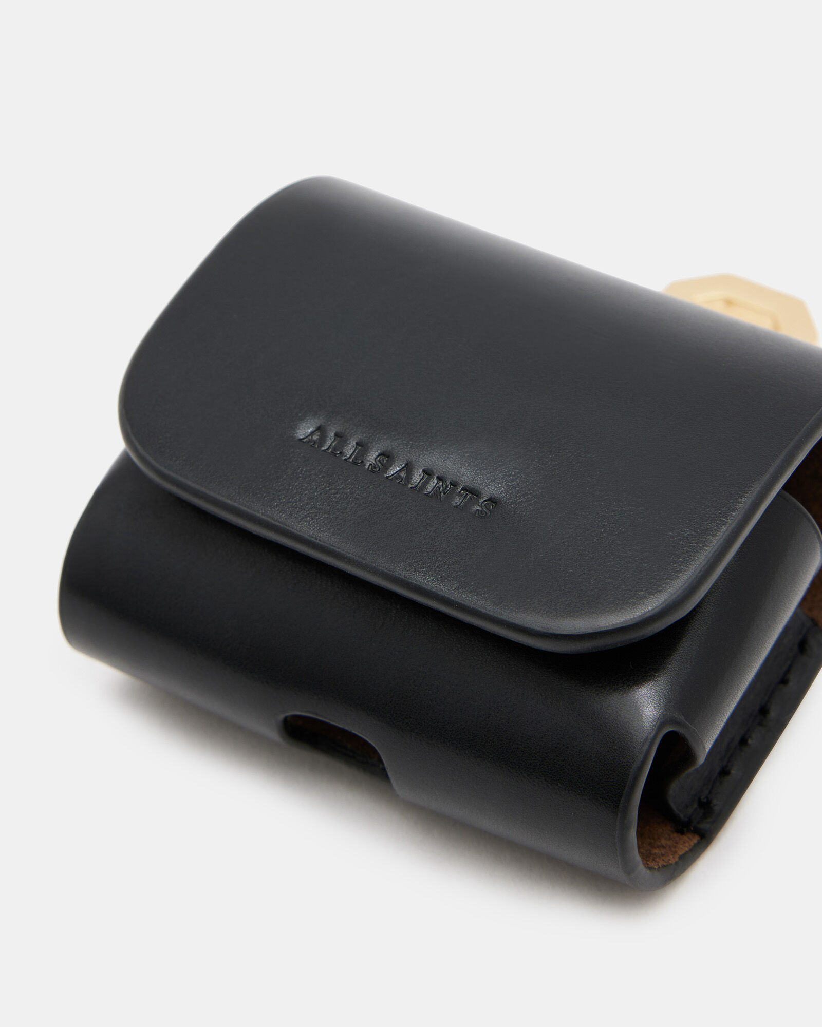 Airpod Leather Case Black | ALLSAINTS Canada
