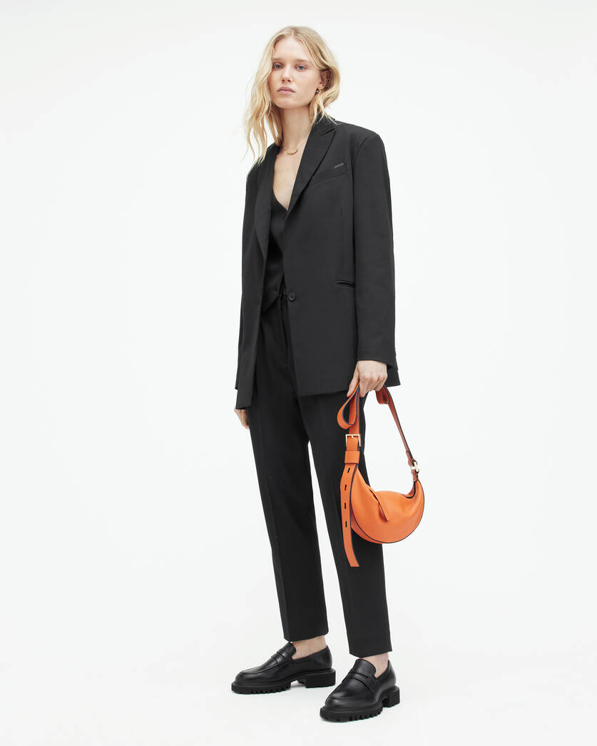 ALSLIAO Womens Zip Blazer Suit Qualities Slim Ladies Coat Formal Jacket  Slim Plus Size Light Blue L 