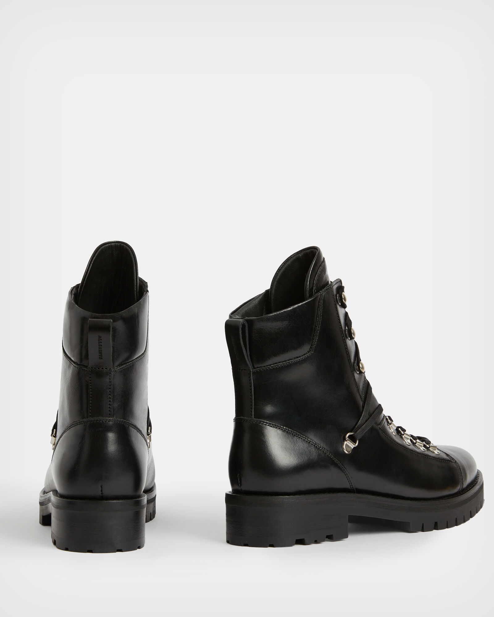 Franka Leather Boots Black | ALLSAINTS