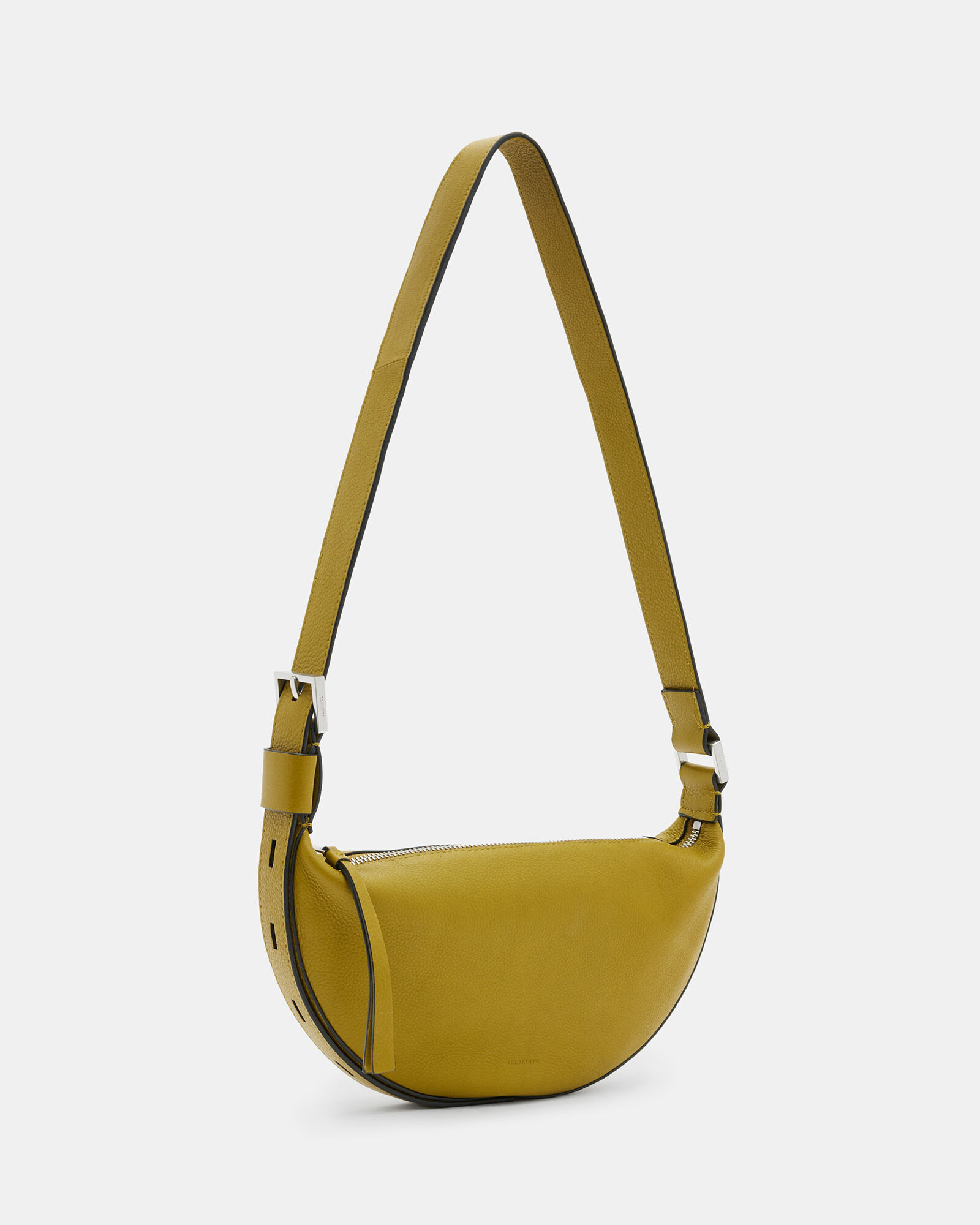 Half Moon Leather Crossbody Bag