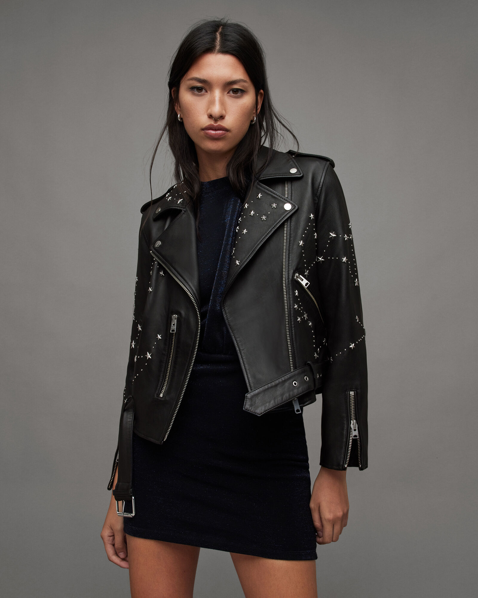 Women's Balfern Biker Jacket in Leather & Suede | ALLSAINTS