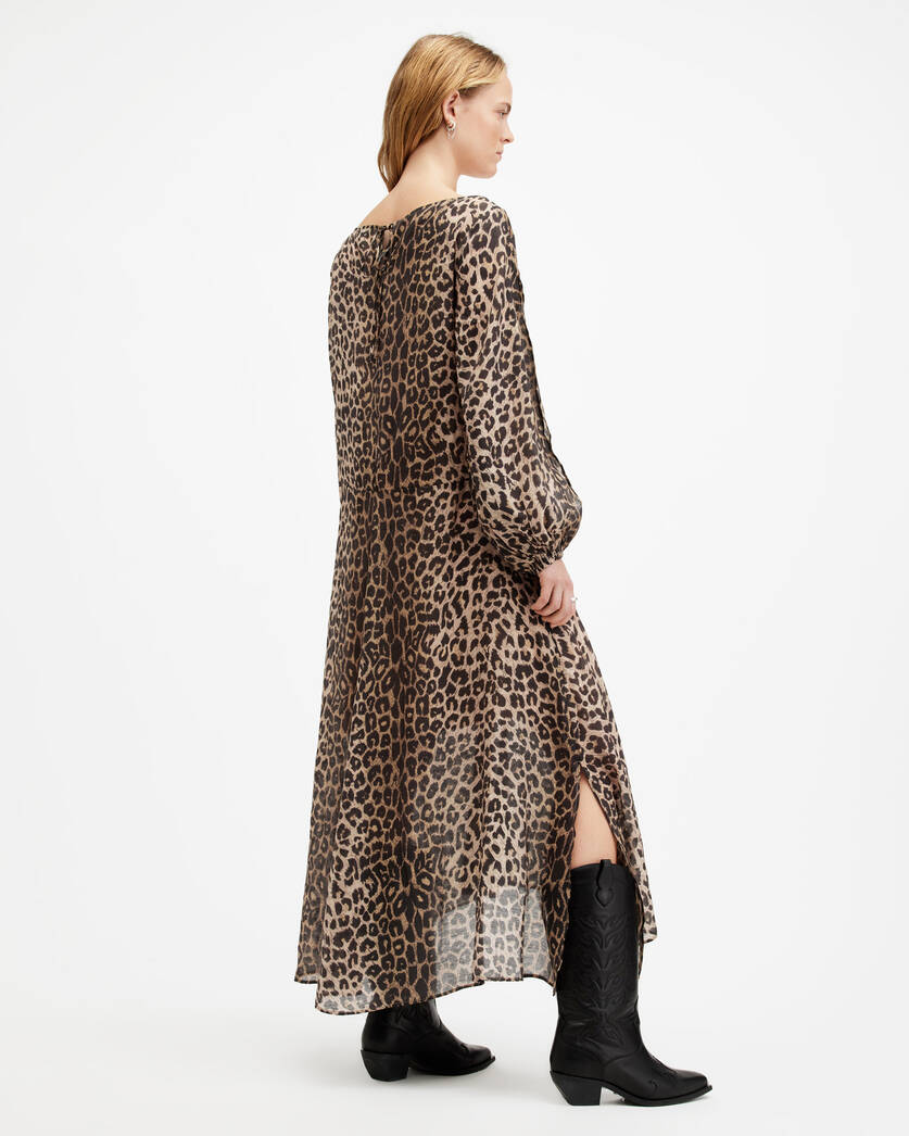 Jane Leopard Print Maxi Cover Up Dress  large image number 6