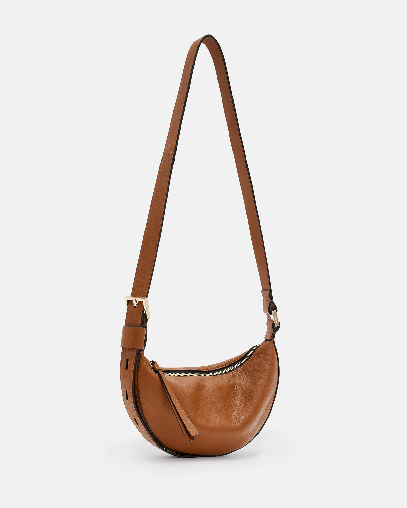 Half Moon Leather Crossbody Bag