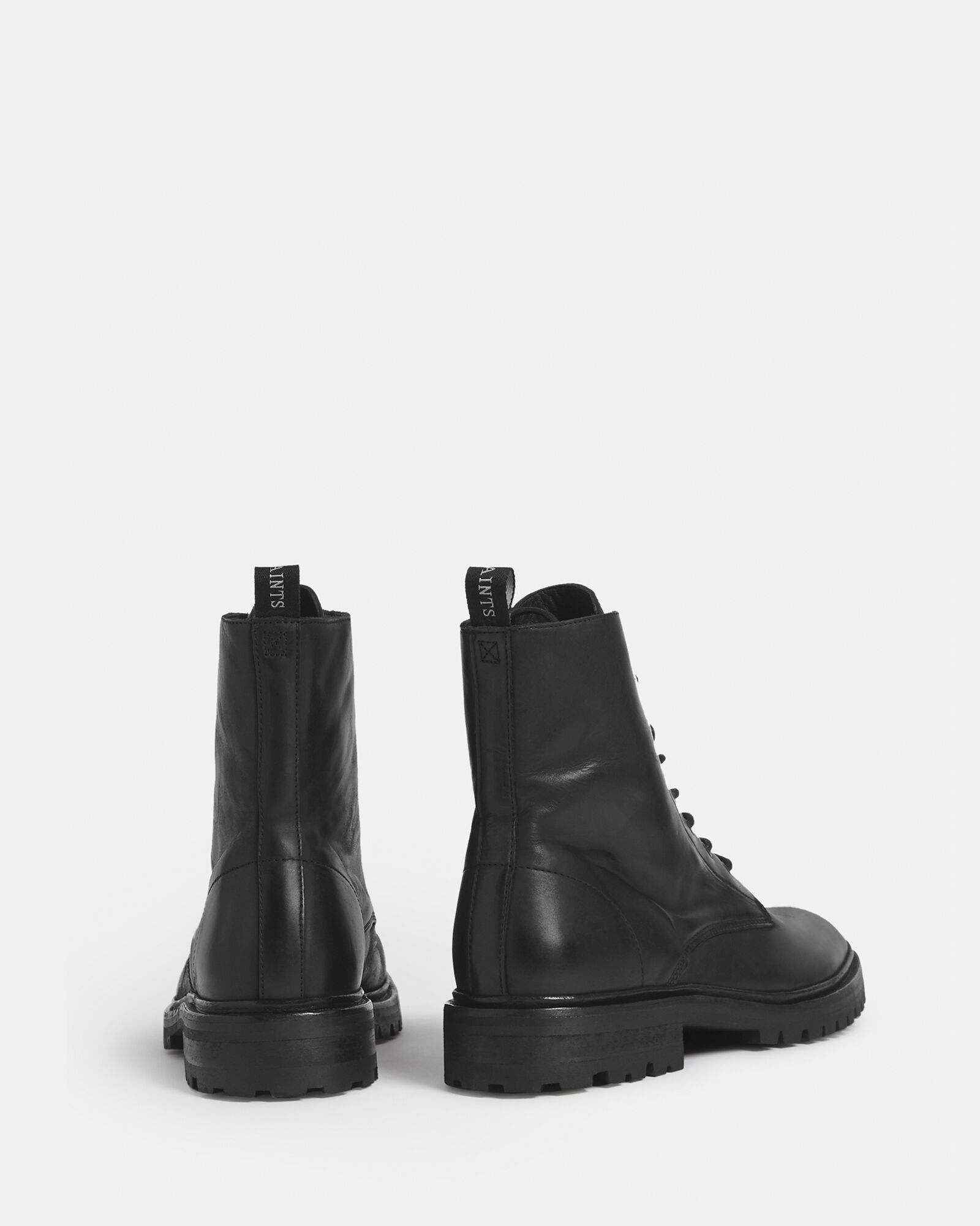 Tobias Leather Boots Black | ALLSAINTS Canada
