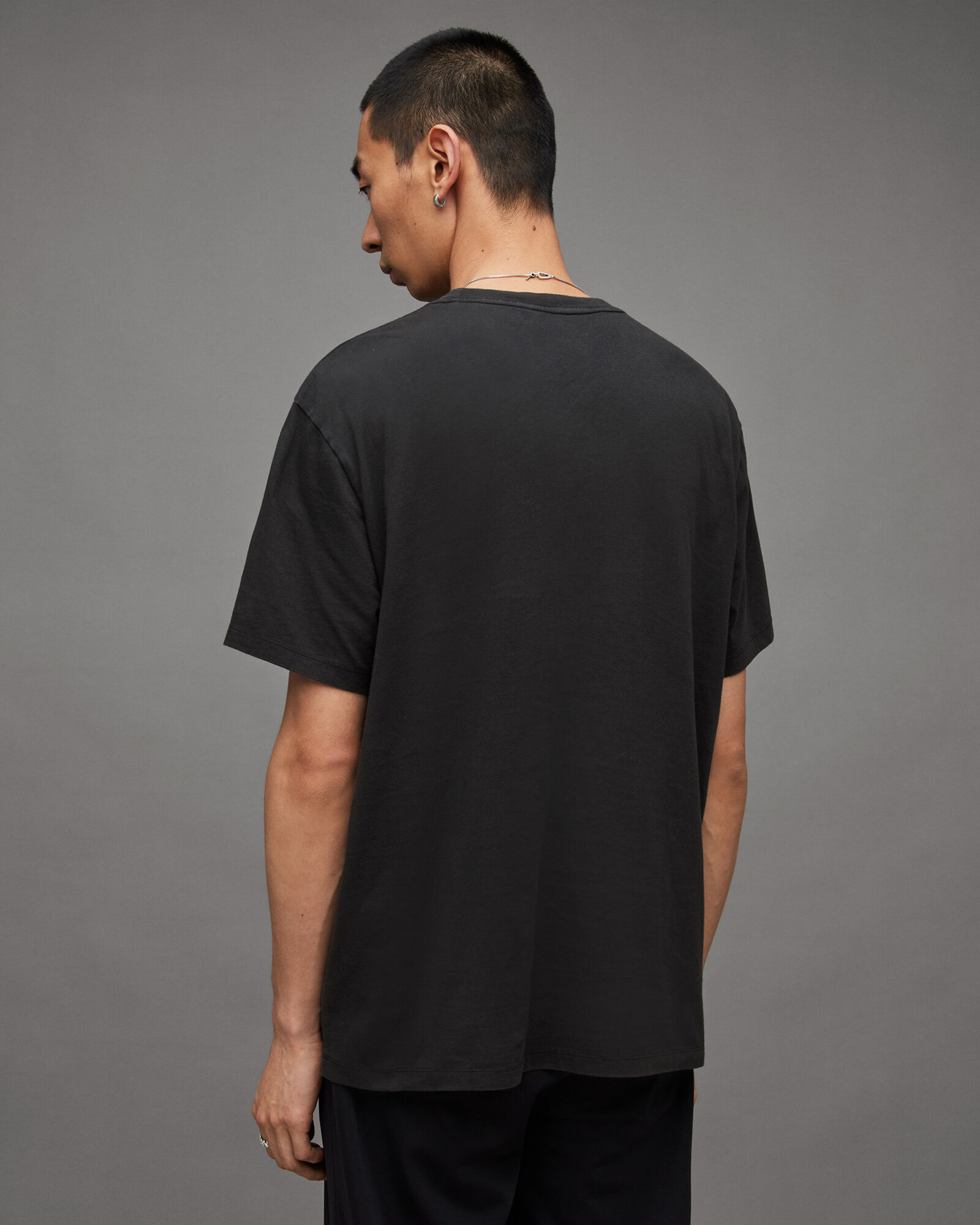 Transcend Graphic Print Relaxed T-Shirt Washed Black | ALLSAINTS