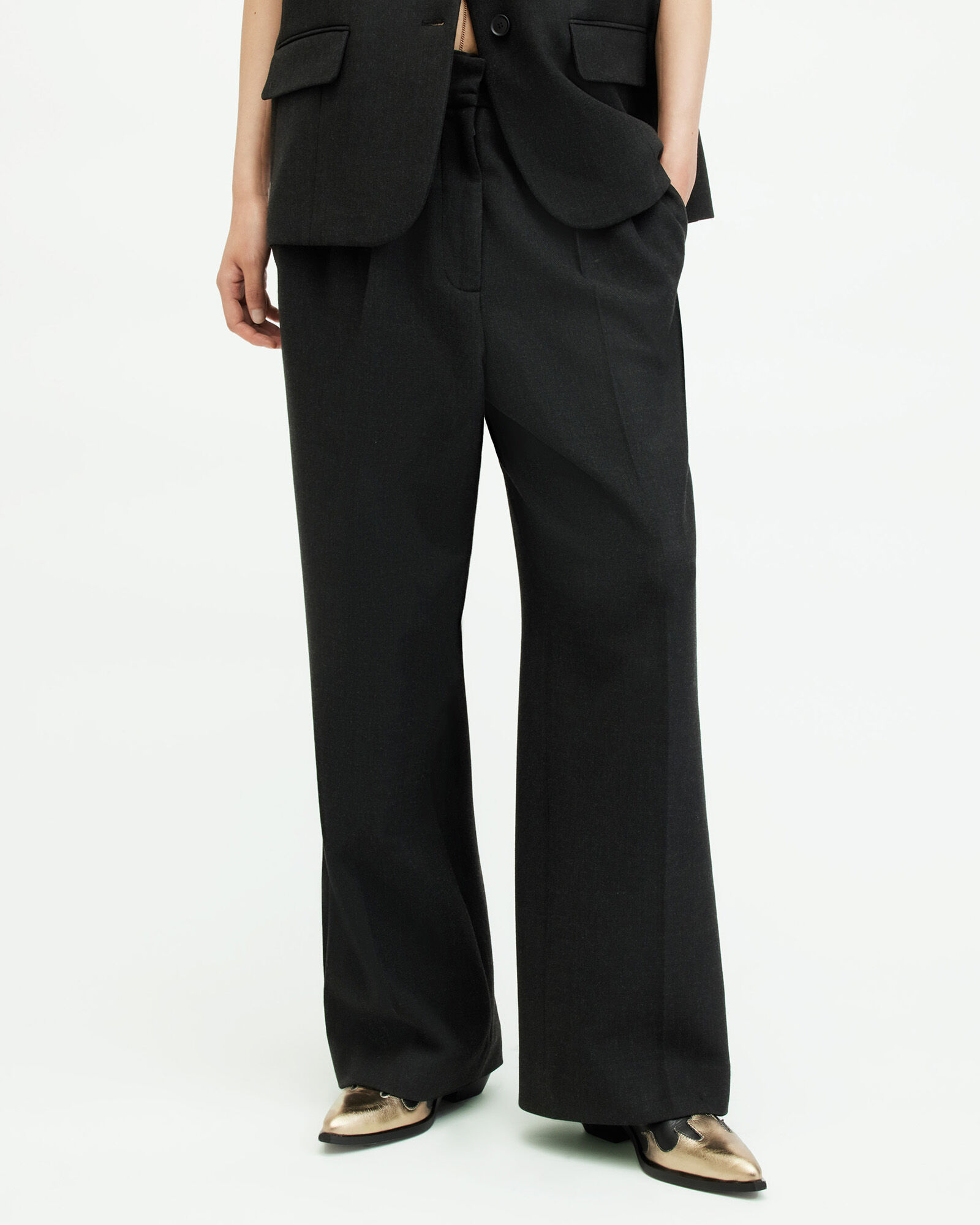 Sammey Wide Leg Relaxed Fit Trousers