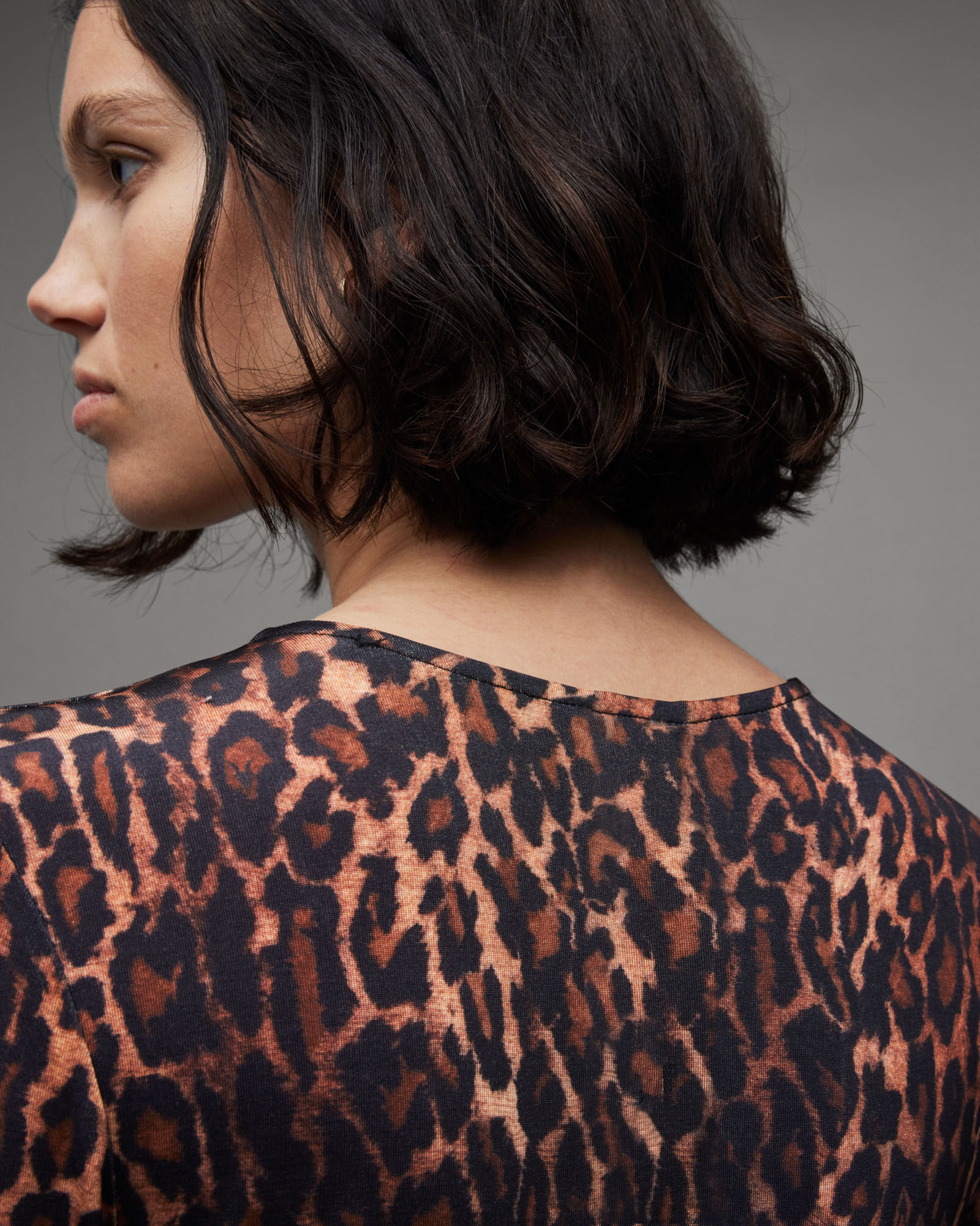 Katlyn Anita Leopard Print Maxi Dress NATURAL BROWN | ALLSAINTS