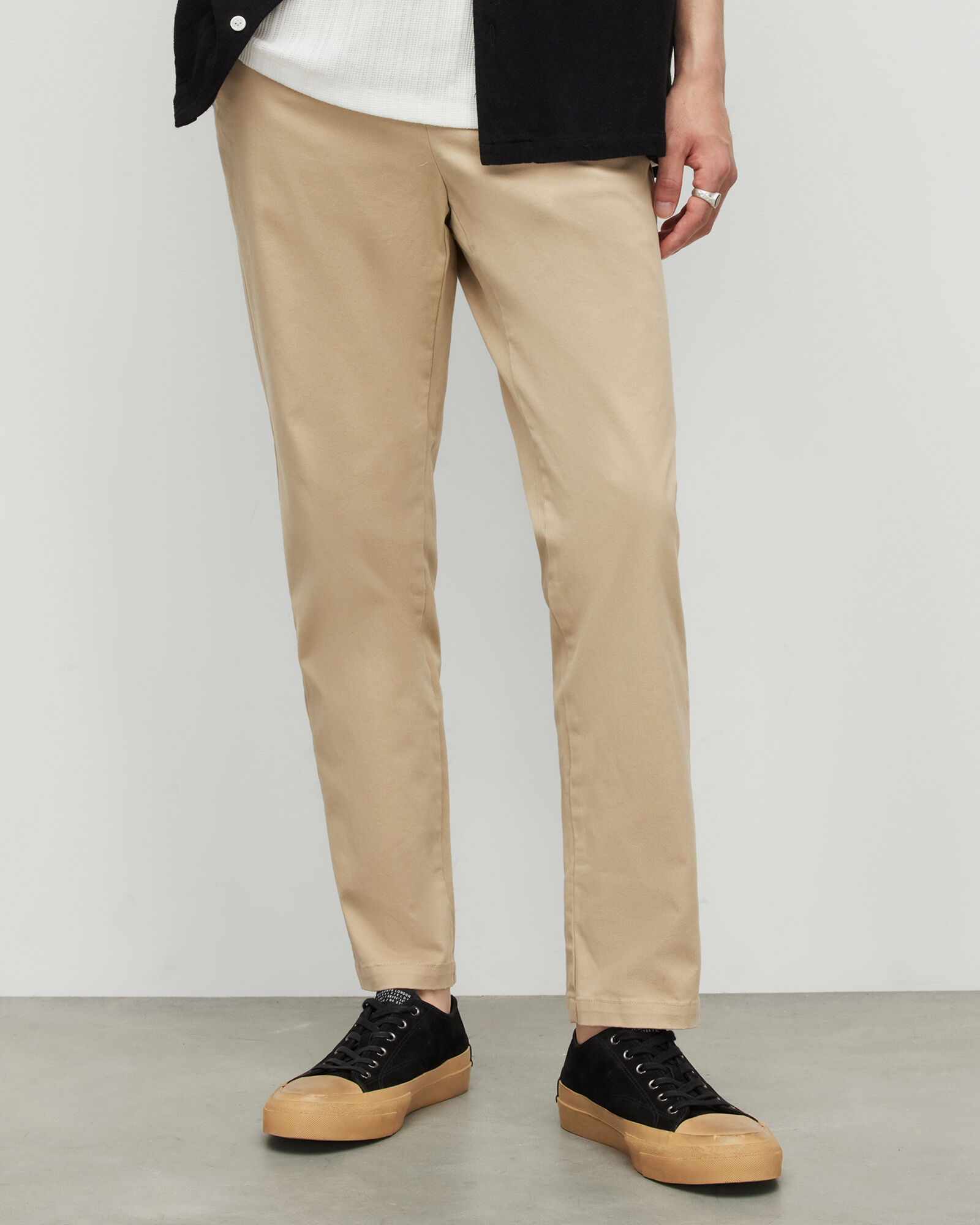 Tallis Slim Fit Cropped Tapered Trousers NUTMEG BROWN  ALLSAINTS