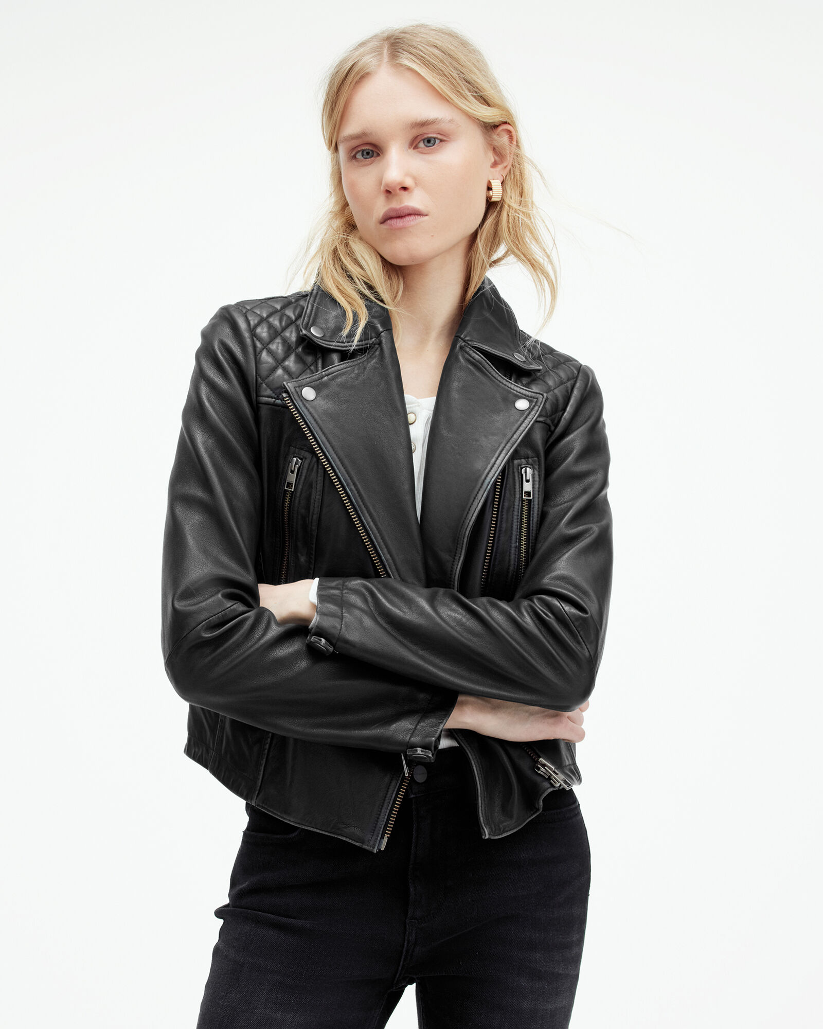 Women's Dark Brown Asymmetrical Rub Off Leather Motorcycle Jacket In Canada