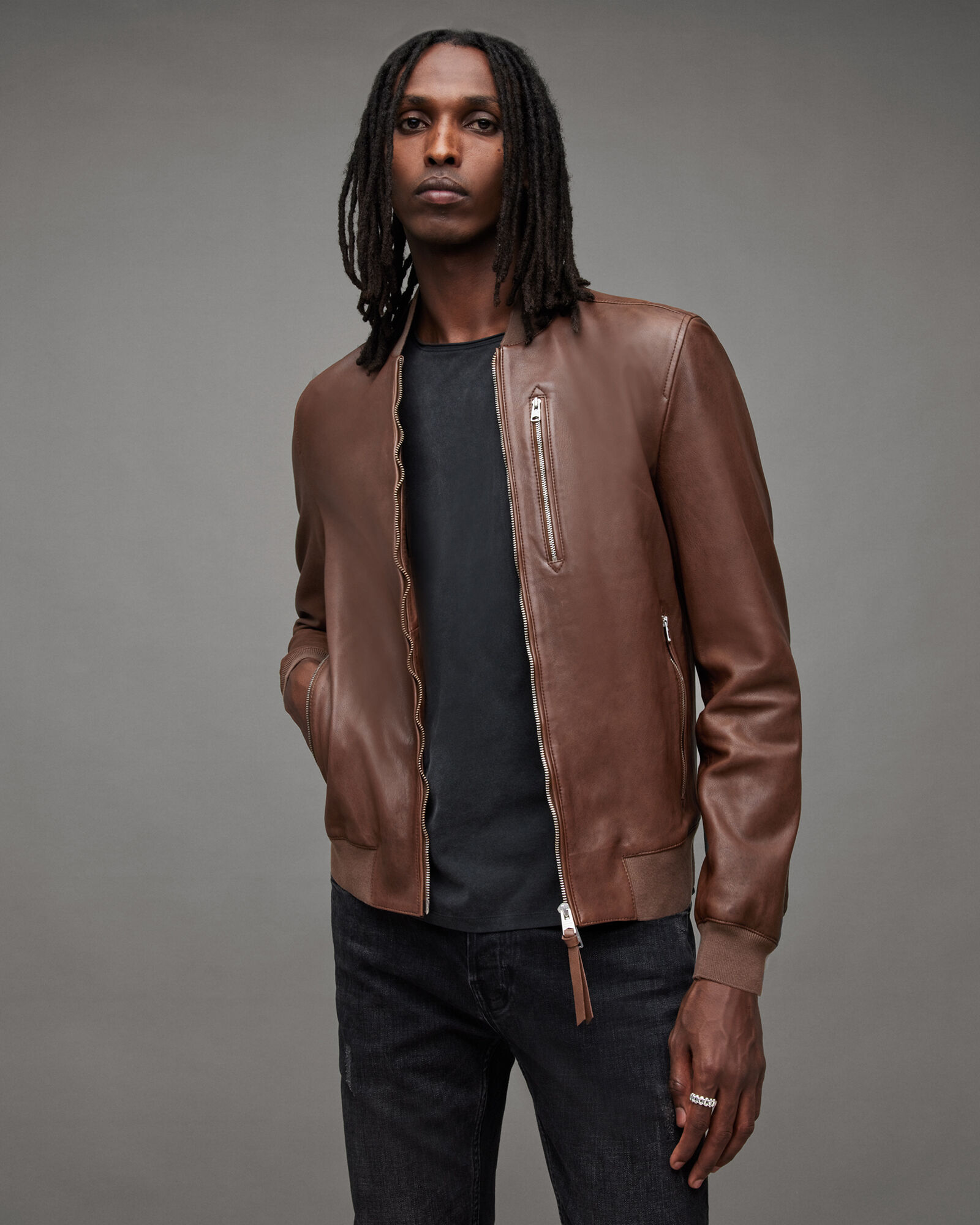 ALLSAINTS Harwood Leather Jacket Men - Bloomingdale's | Leather jacket  style, Leather jackets online, Leather jacket