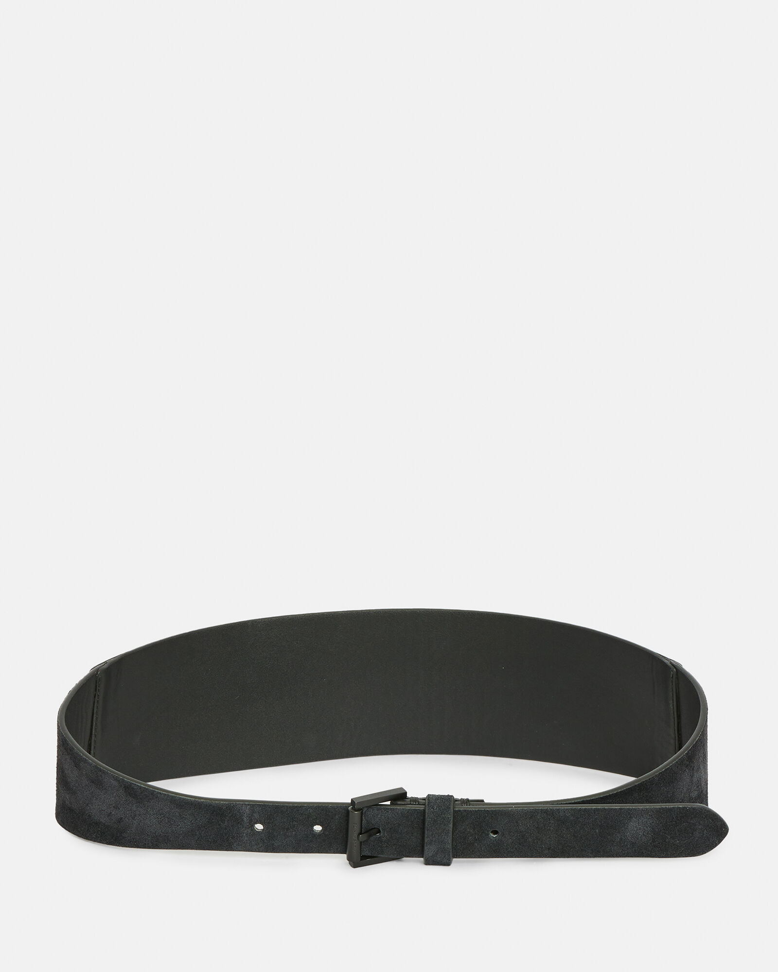 Simi Leather Studded Wide Waist Belt BLACK/DULL NICKEL | ALLSAINTS