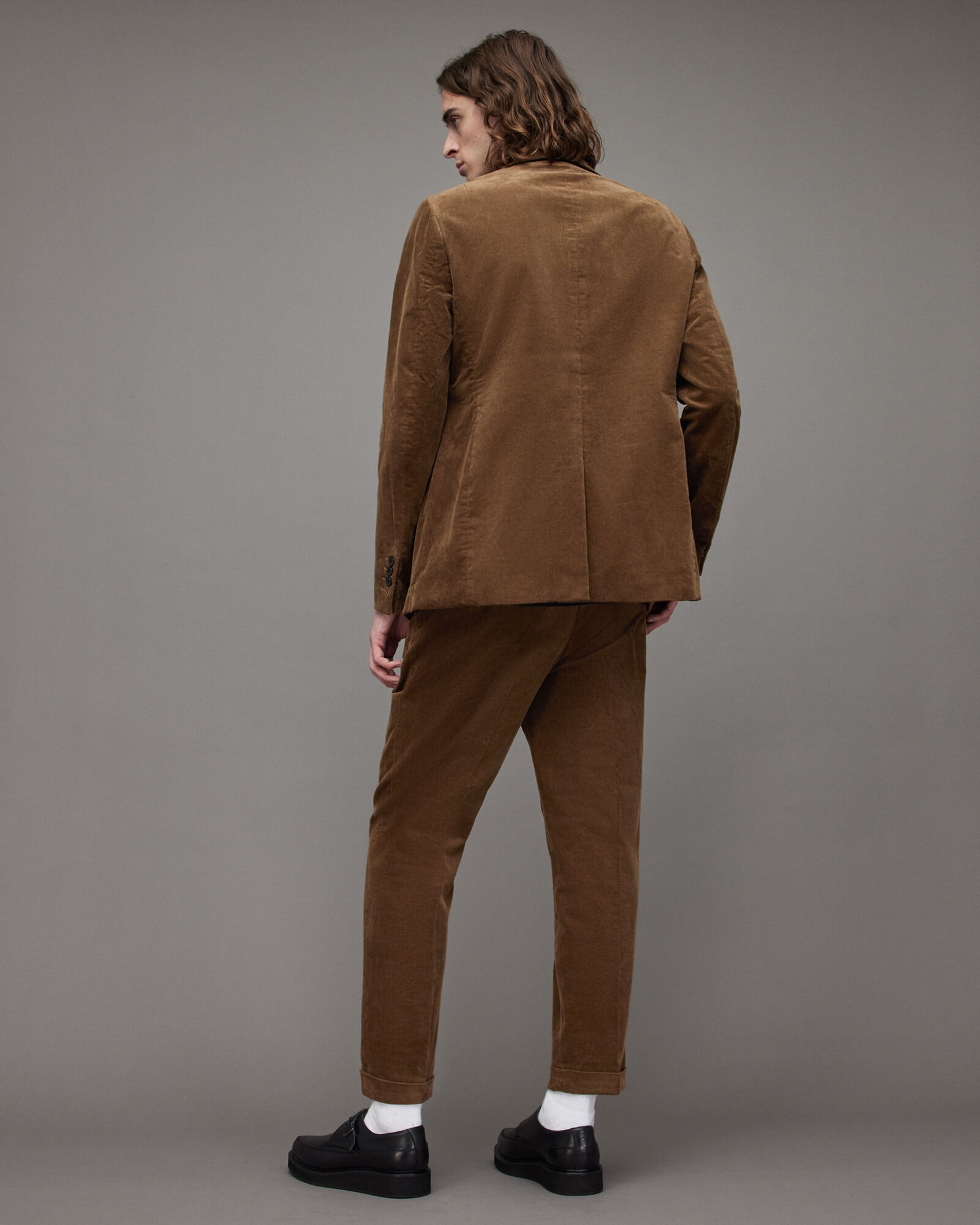 Kiels Mid-Rise Slim Fit Cropped Trousers FADED BROWN | ALLSAINTS