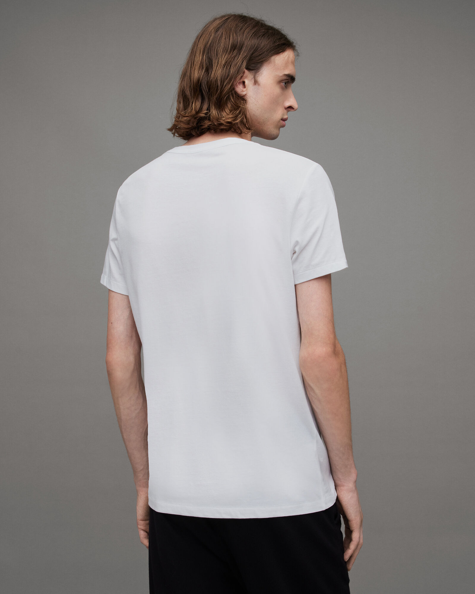 Tonic Crew Neck Slim Ramskull T-Shirt Optic White | ALLSAINTS