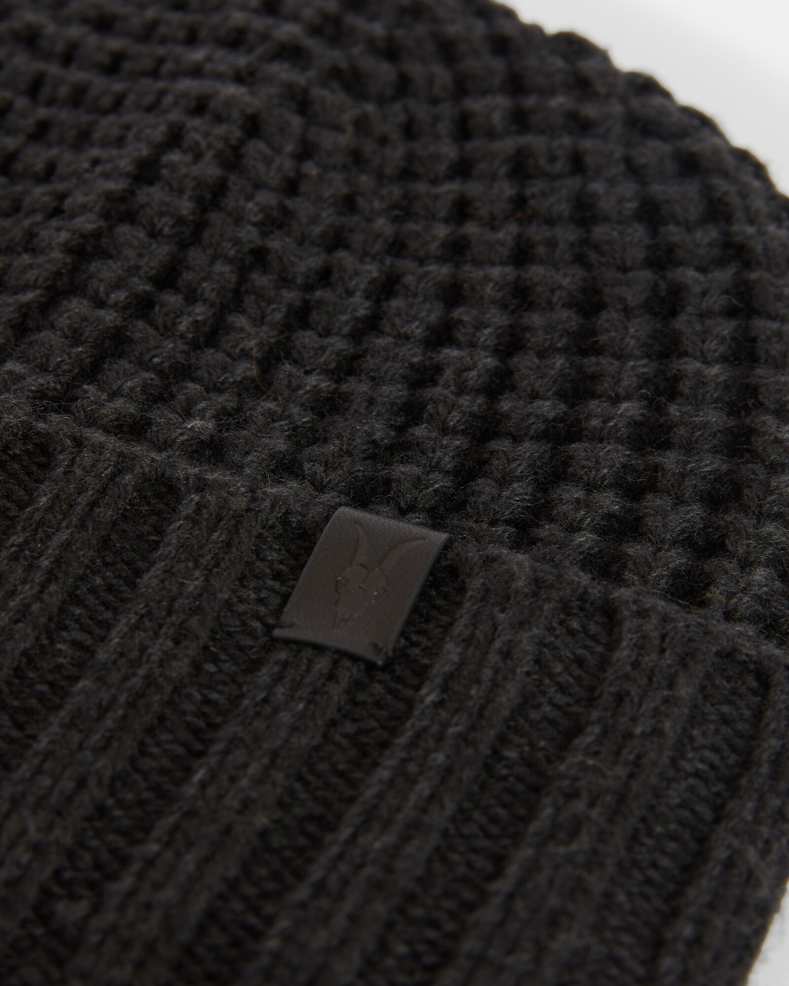 Nevada Ribbed Wool Blend Beanie CINDER BLACK MARL | ALLSAINTS