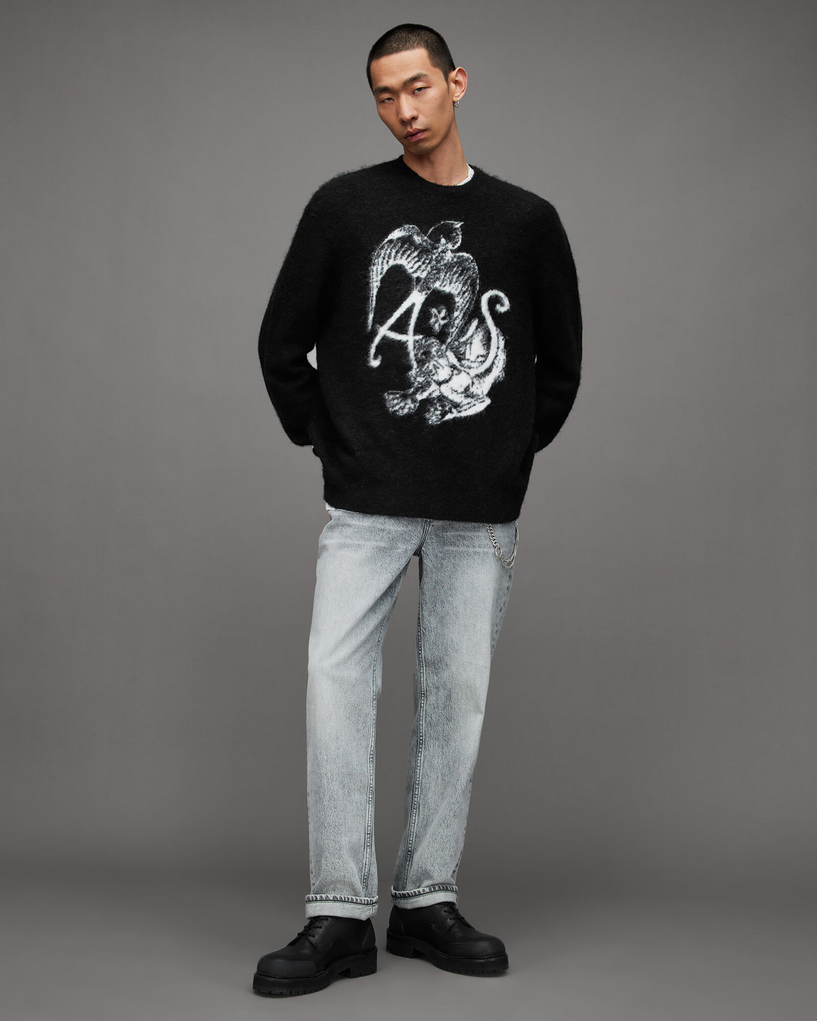 Wilder Jacquard Oversized Crew Jumper