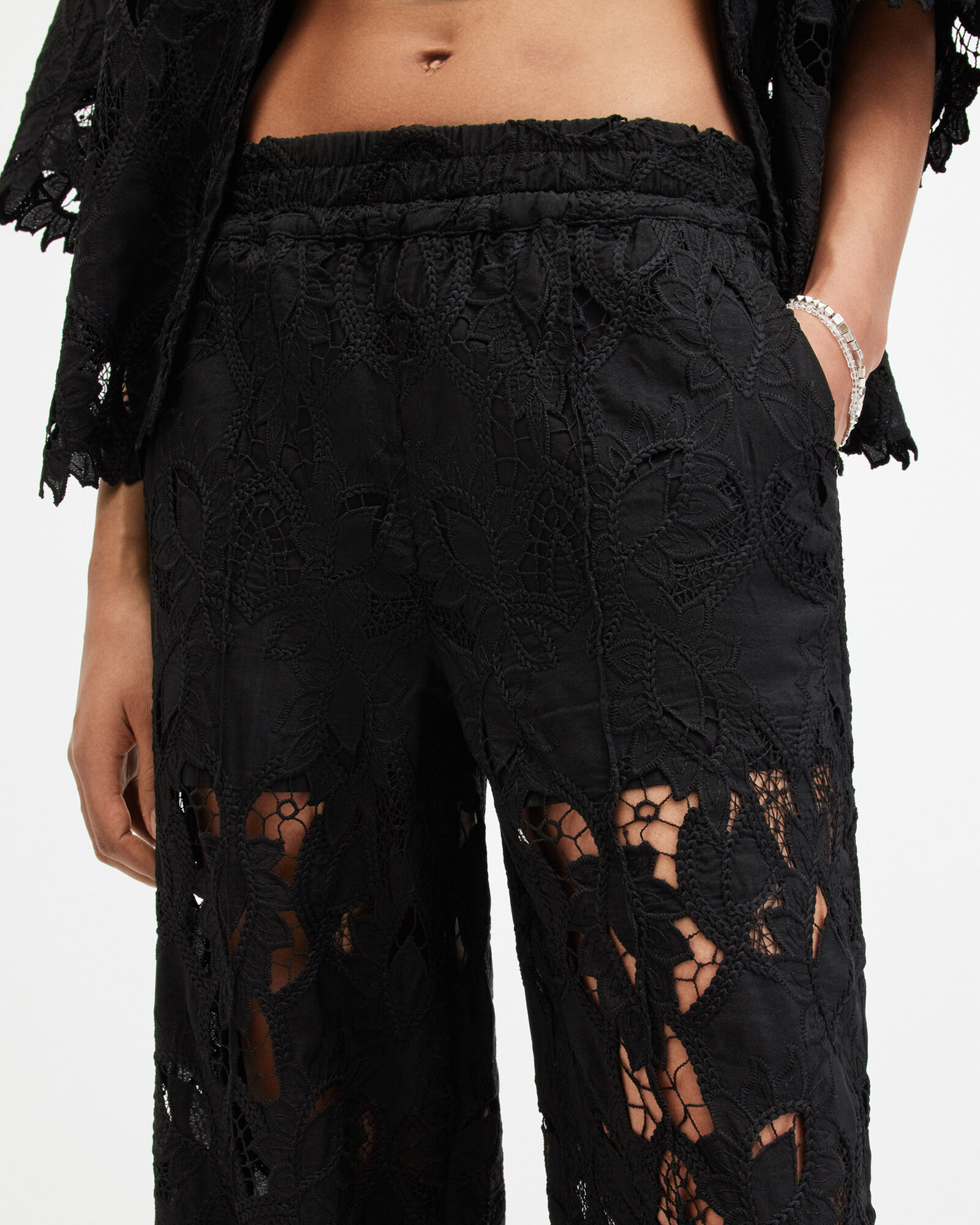 Charli Embroidered Straight Fit Trousers