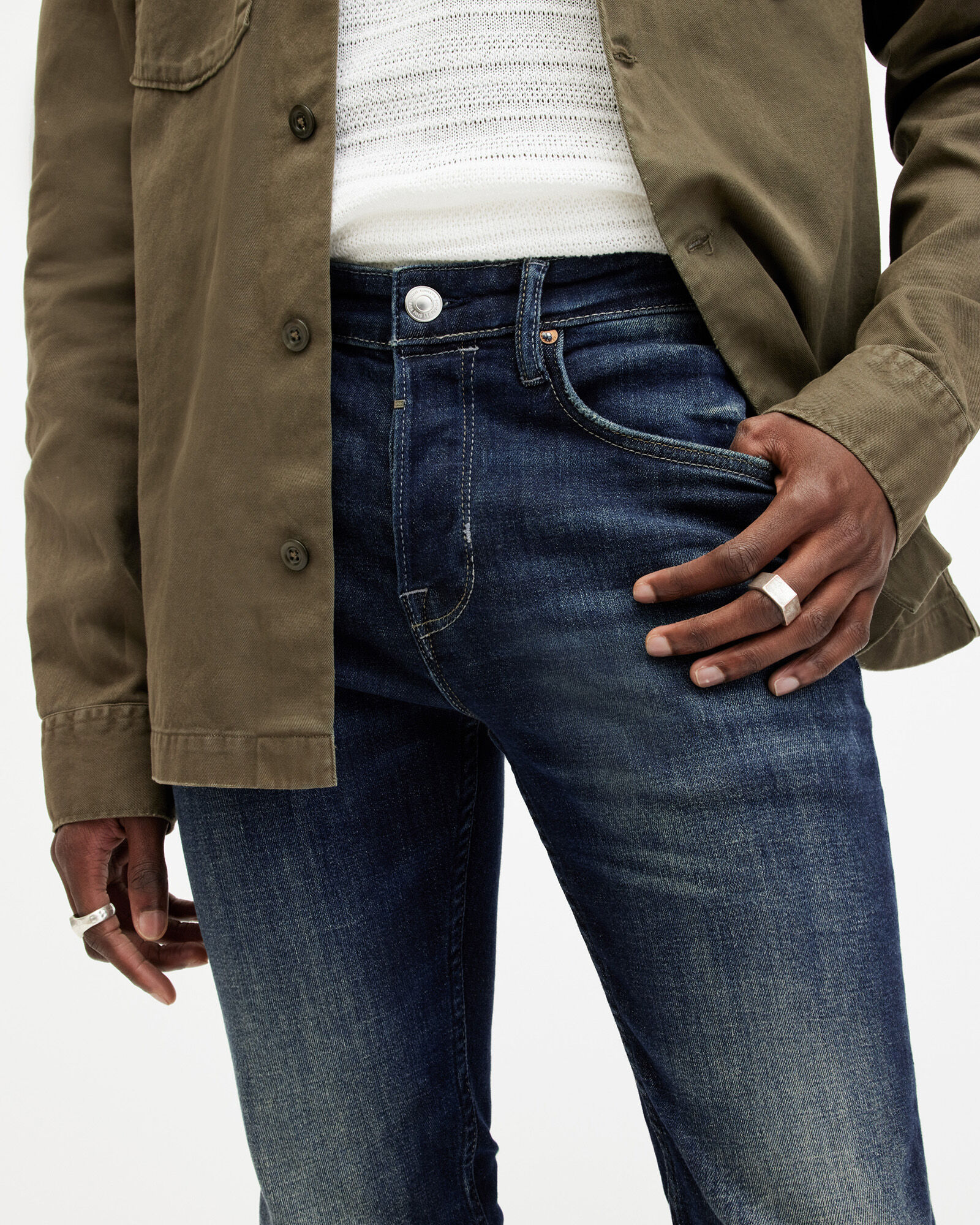 Cigarette Skinny Fit Stretch Denim Jeans