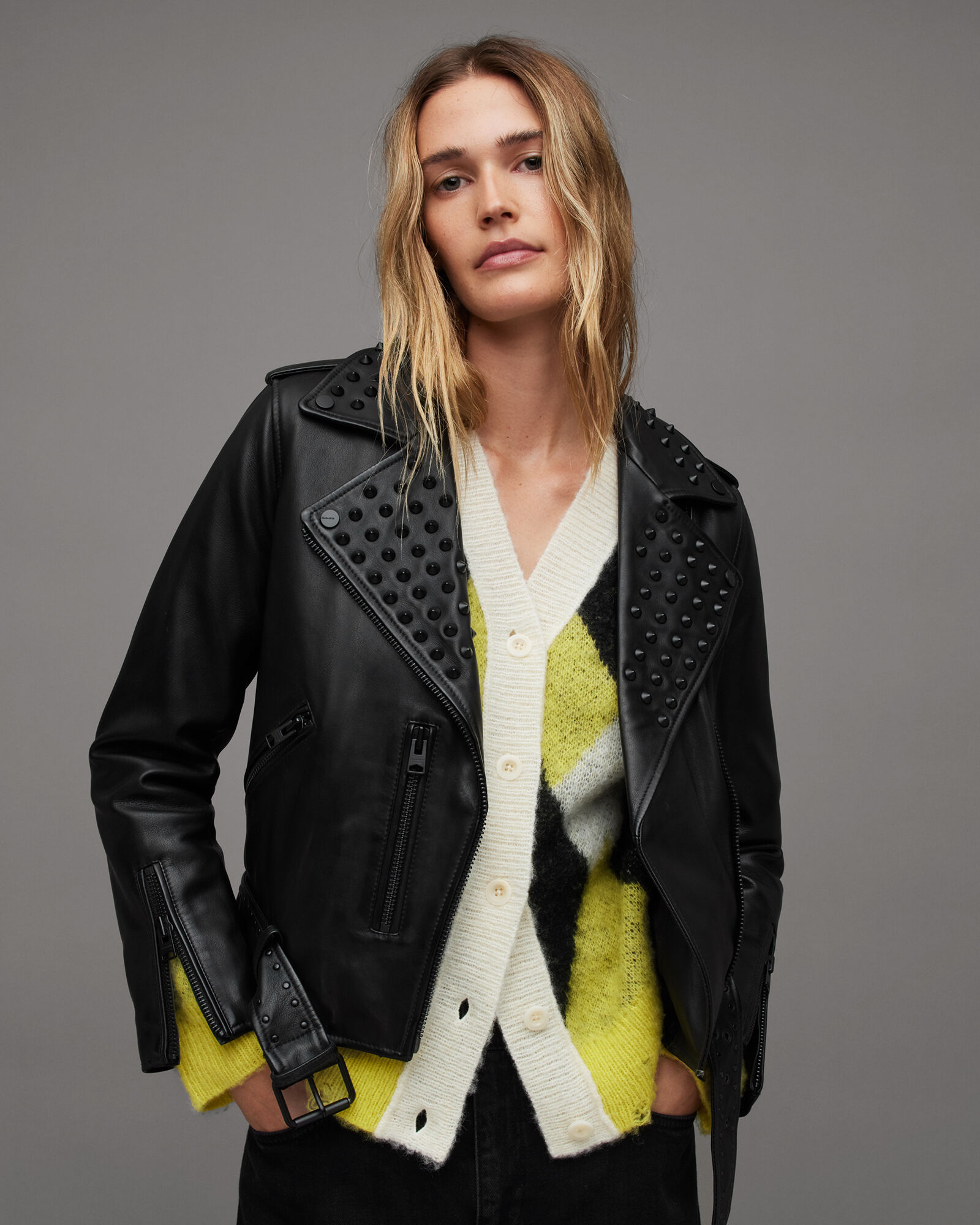 Women's Balfern Biker Jacket in Leather & Suede | ALLSAINTS