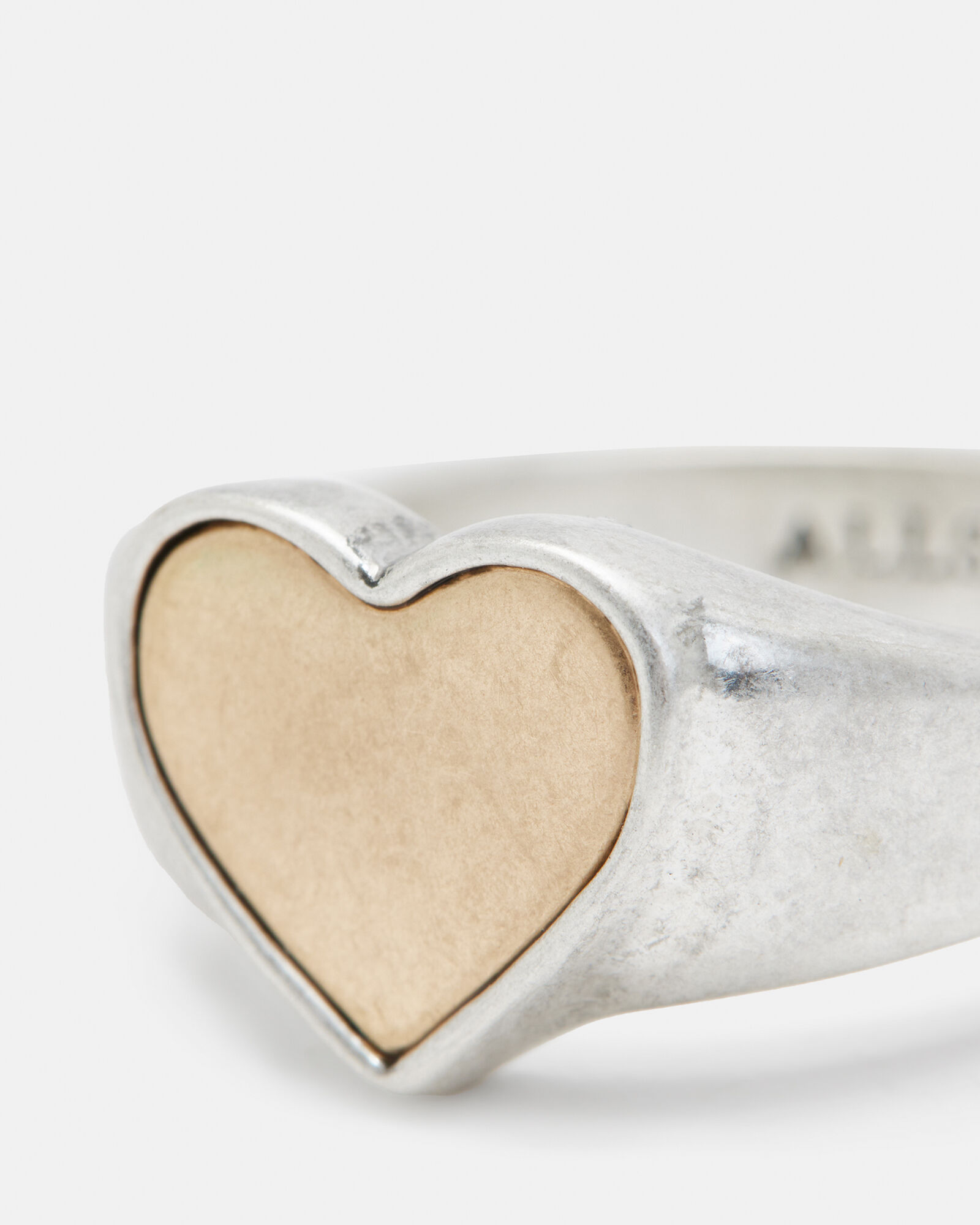 Obi Two Tone Heart Shaped Ring