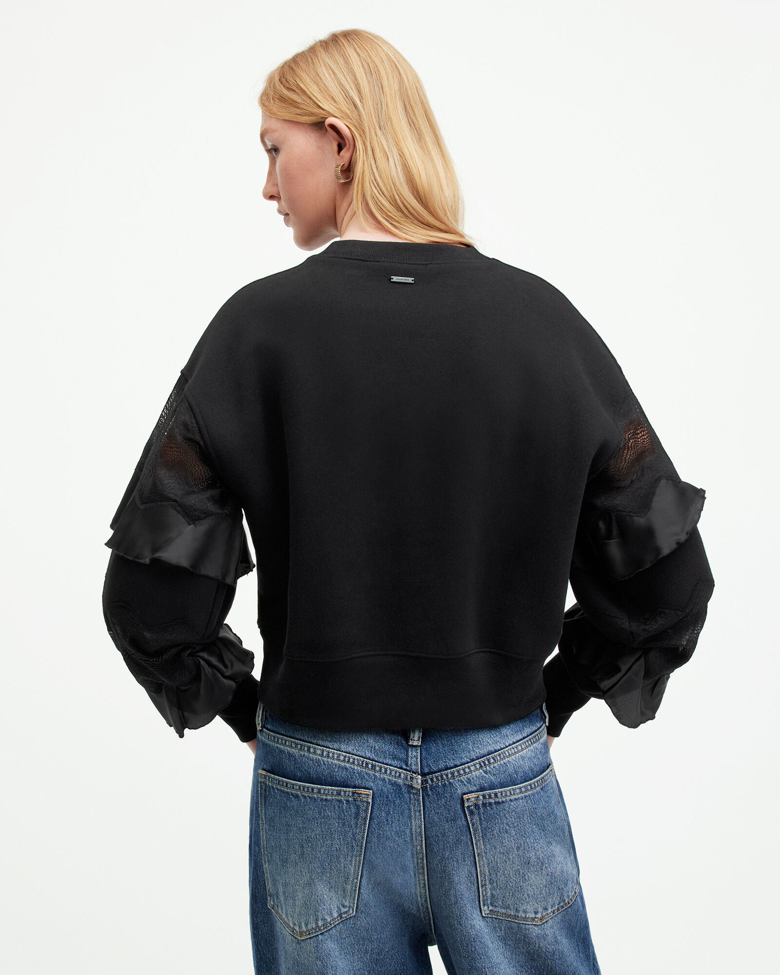 Gracie Lace Panelled Frill Sweatshirt