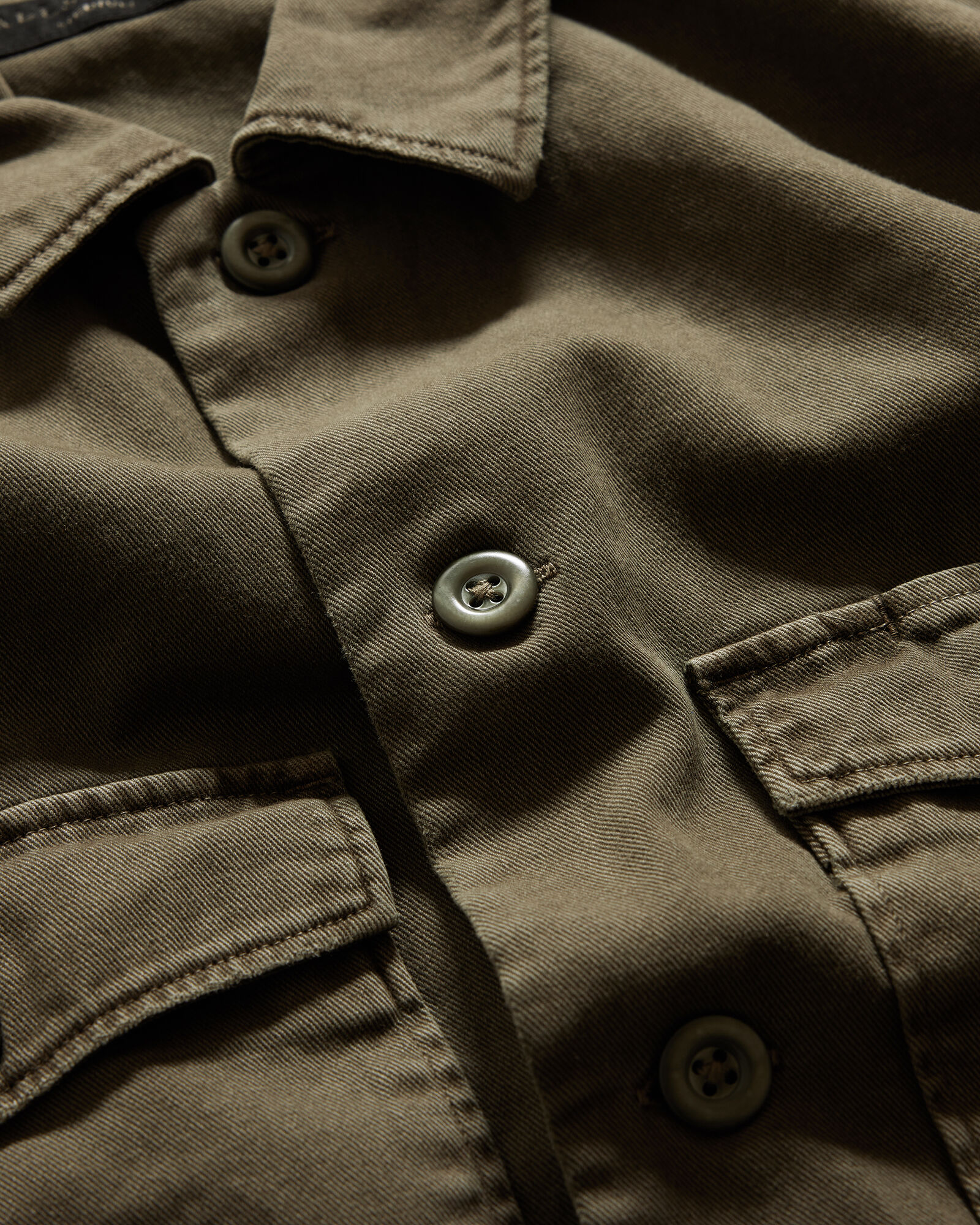 Spotter Long Sleeve Military Overshirt CARGO GREEN | ALLSAINTS Canada