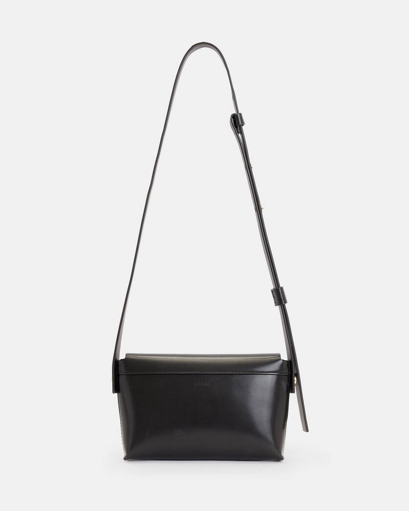 COS Leather Crossbody Bag in Black