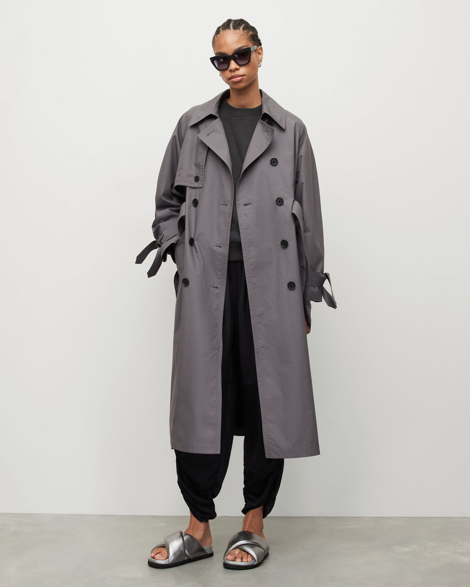 Elltee Double Breasted Trench Coat