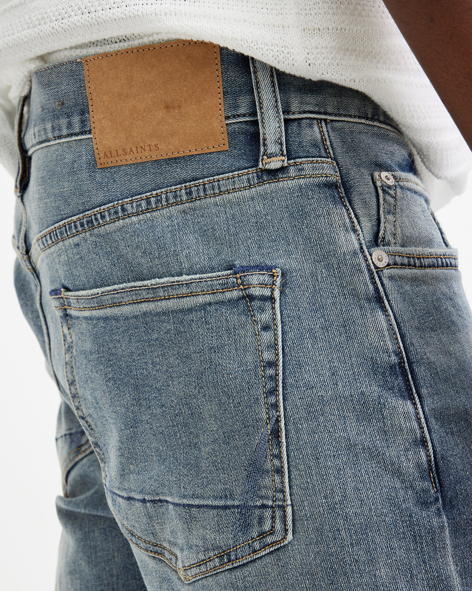 ALLSAINTS Miller Mid-Rise Coated Skinny Jeans in Black | Endource