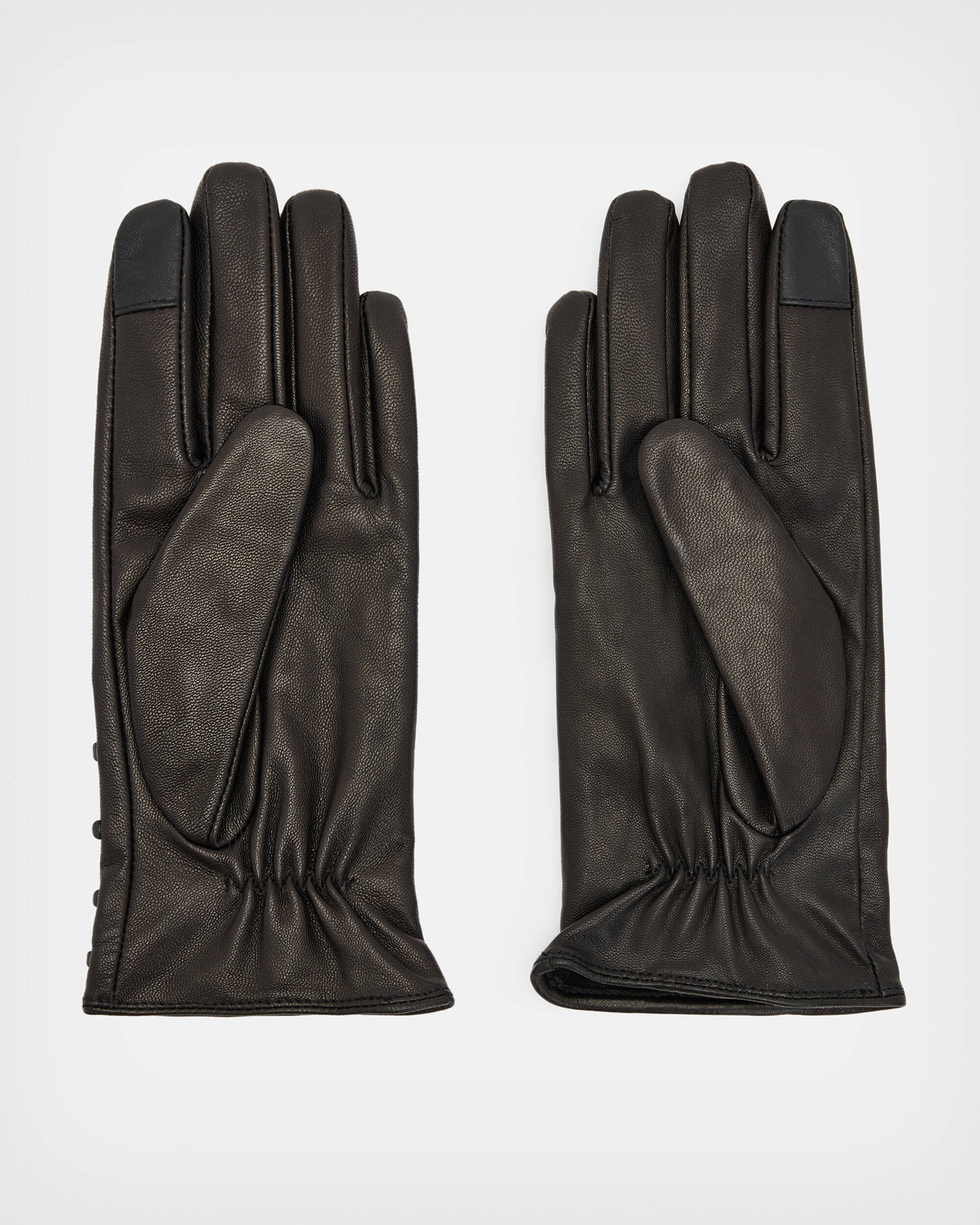 Maxie Studded Leather Gloves BLACK/MATTE BLACK | ALLSAINTS