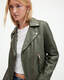 Dalby Slim Fit Leather Biker Jacket  large image number 2