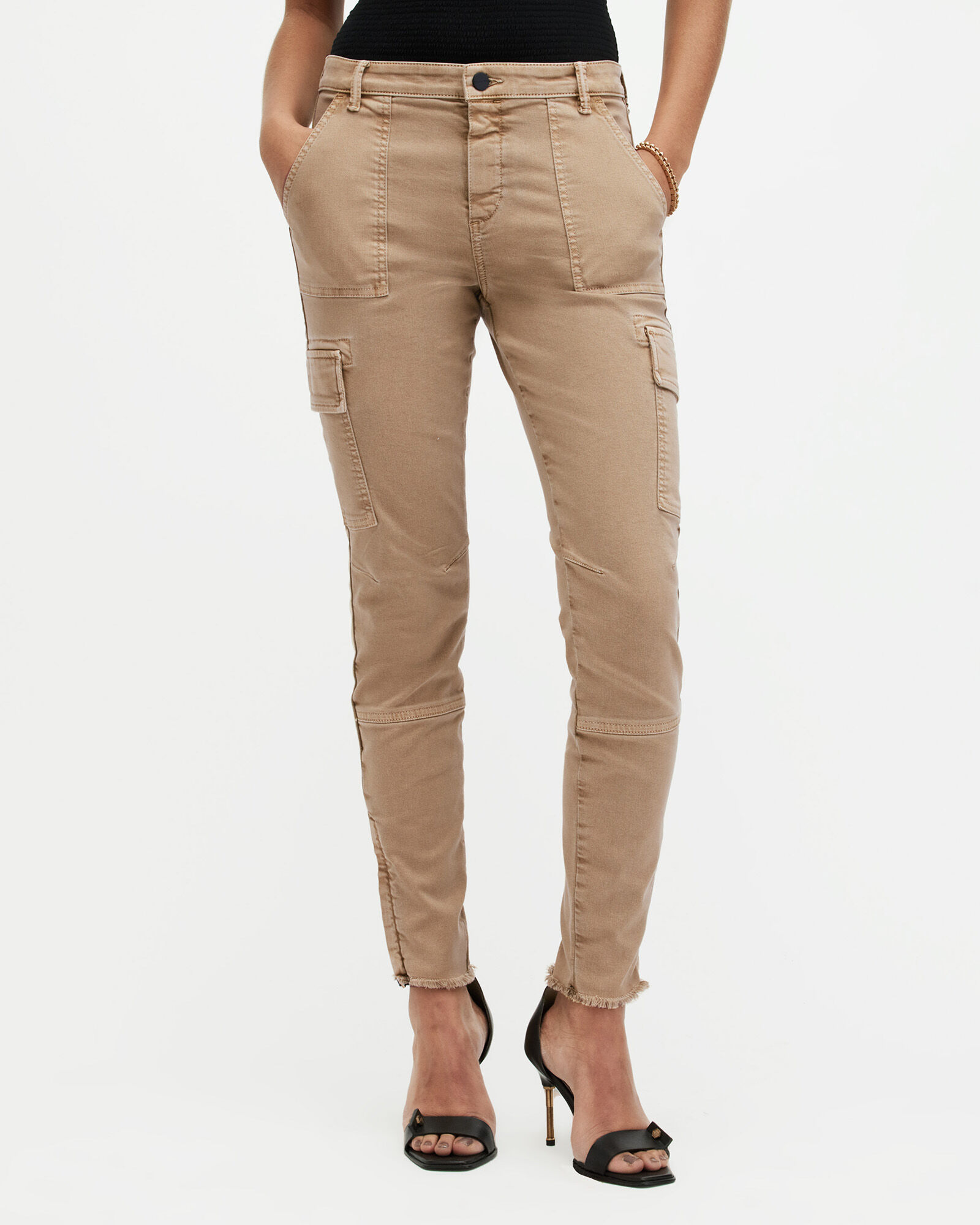 New Look Stone Wide Leg Cargo Trousers | very.co.uk