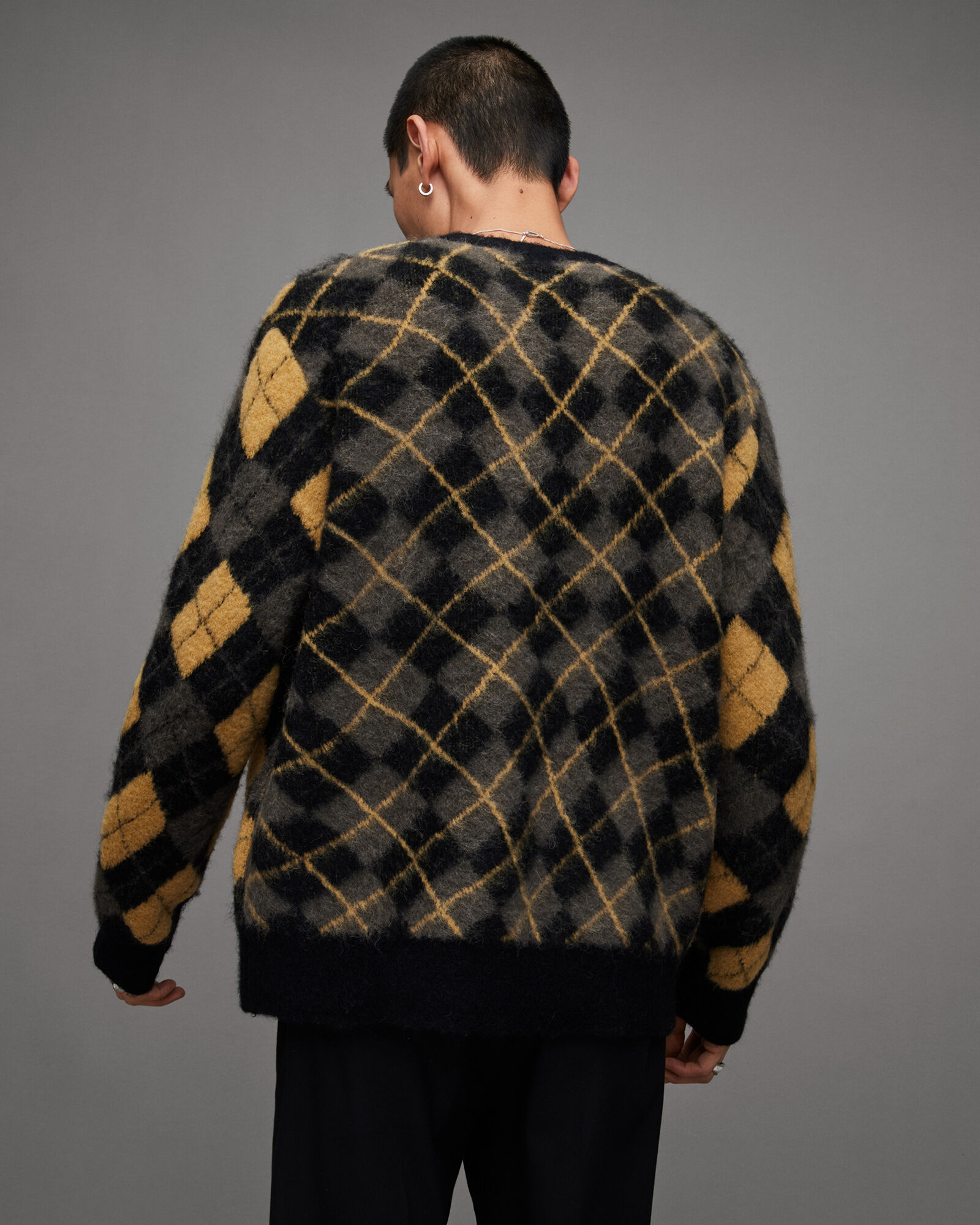 Fitzroy Warped Argyle Jacquard Sweater