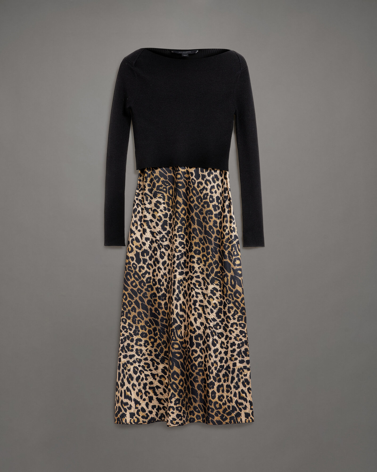 Hera Leopard Print 2-In-1 Maxi Slip Dress