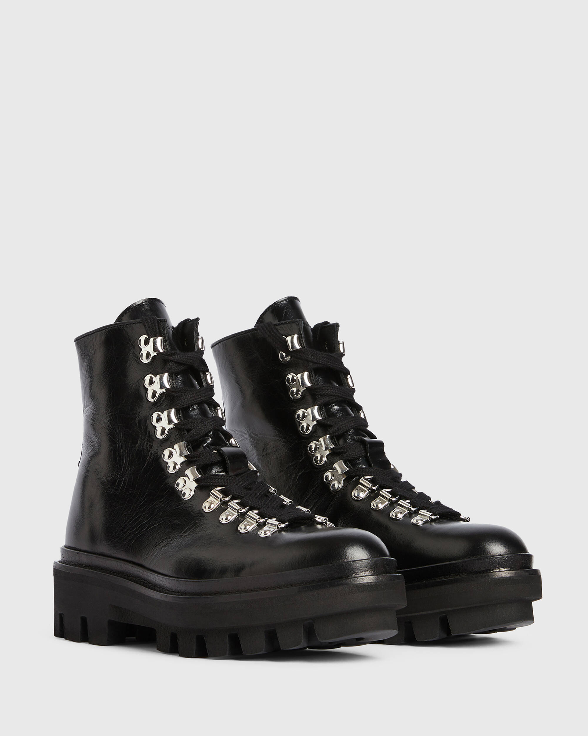 Wanda Leather Boots Black | ALLSAINTS US