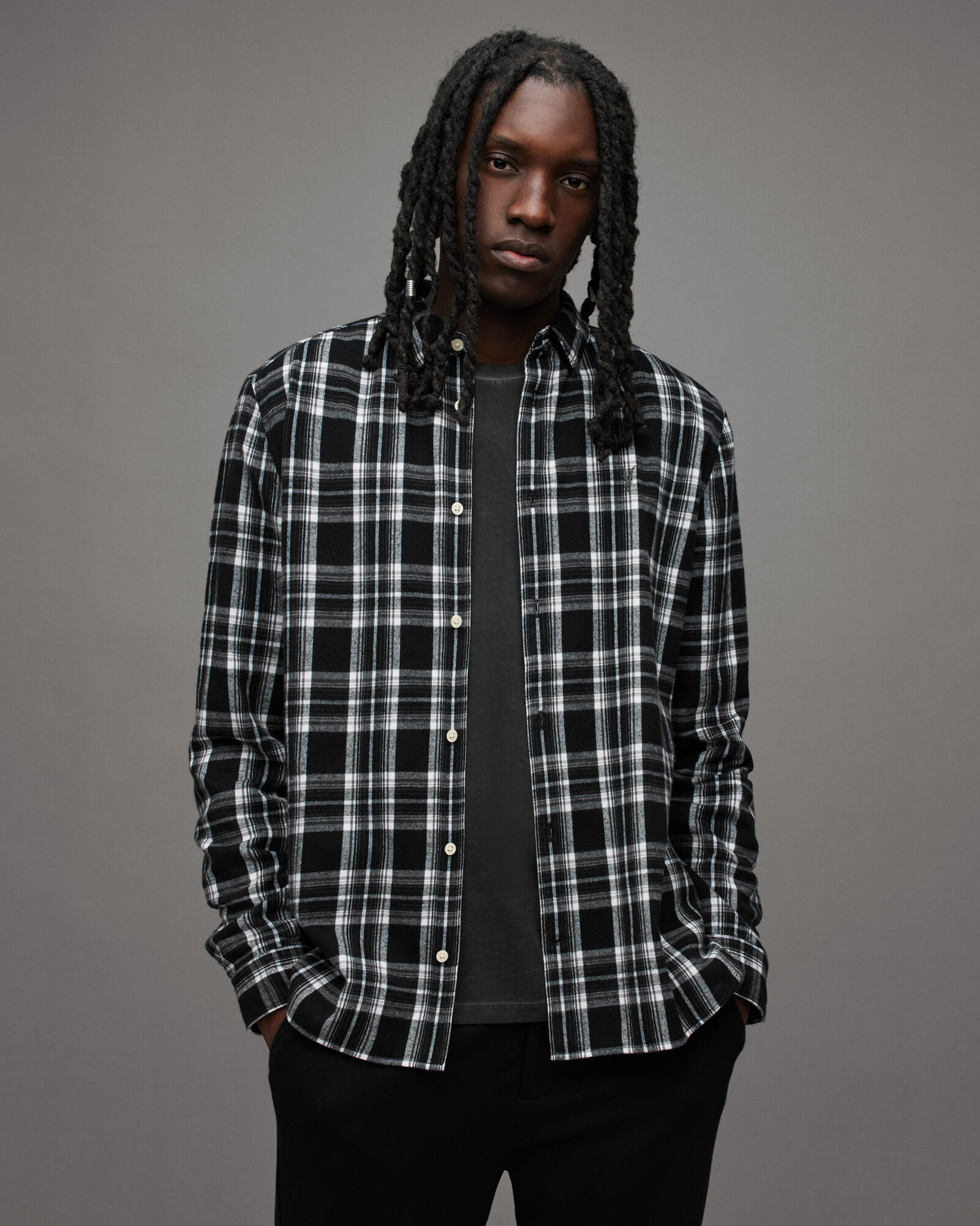 Leulus Relaxed Fit Checked Flannel Shirt