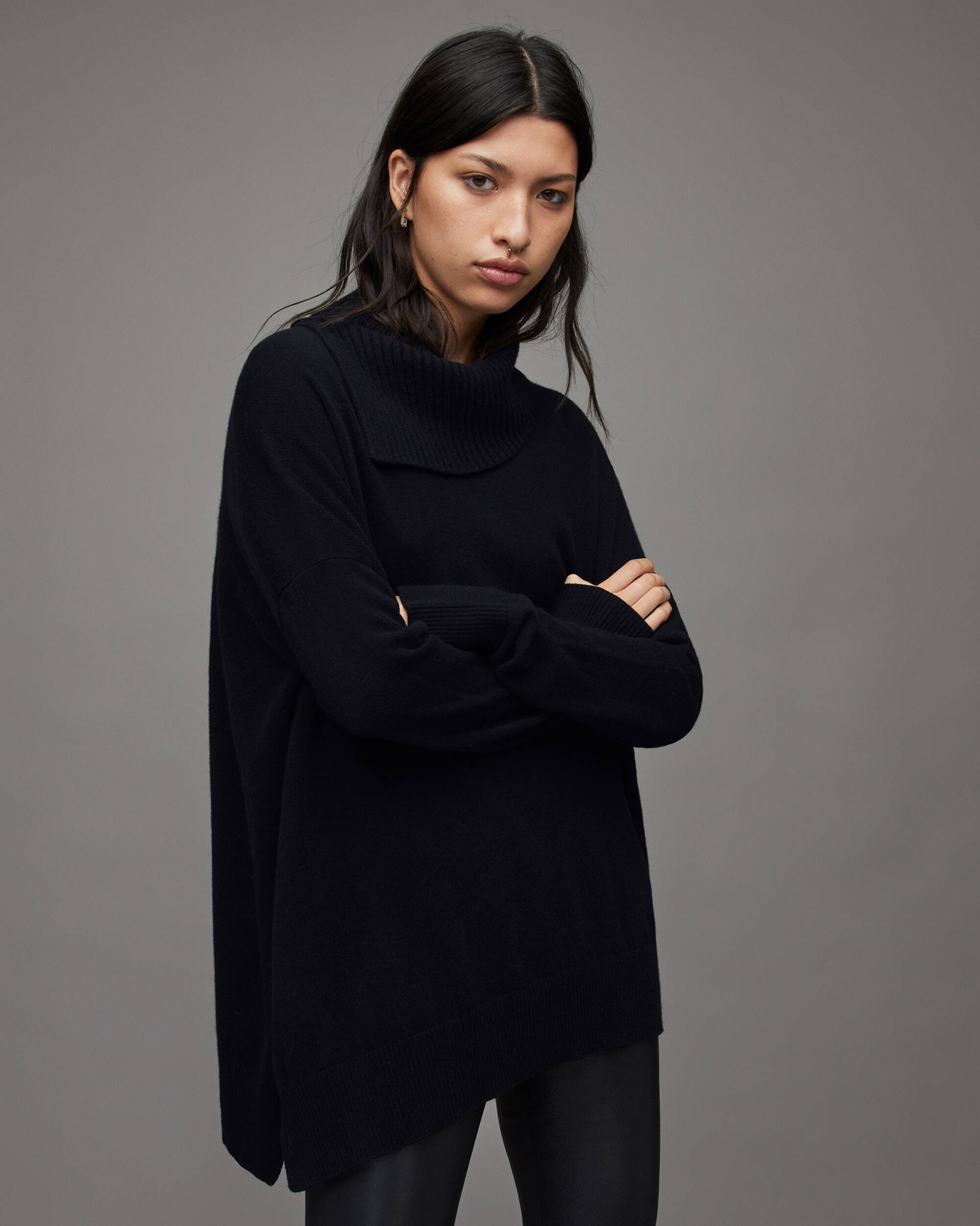 Whitby Cashmere Wool Sweater Black | ALLSAINTS US