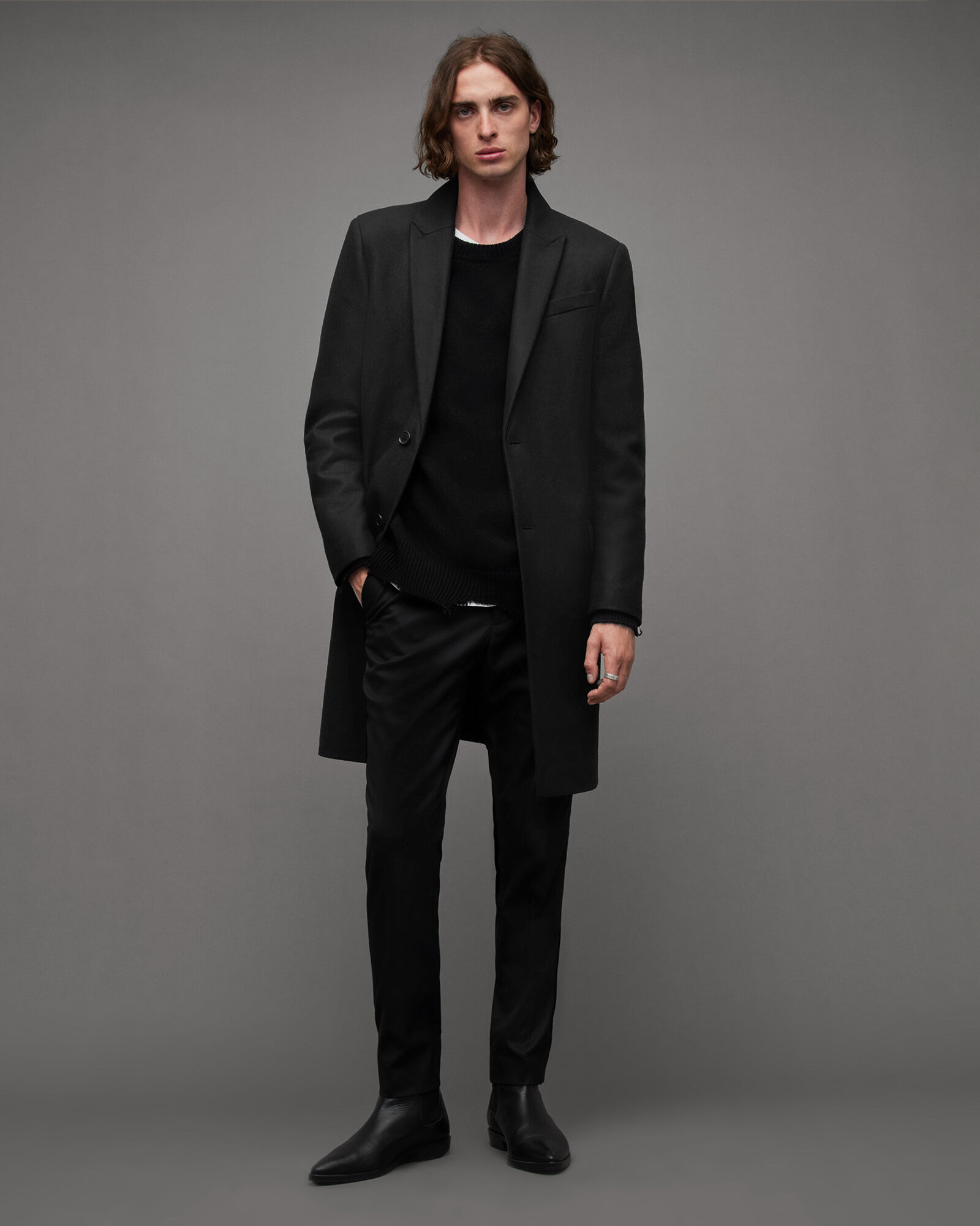 Mode Merino Short Sleeve Polo Shirt Black | ALLSAINTS US