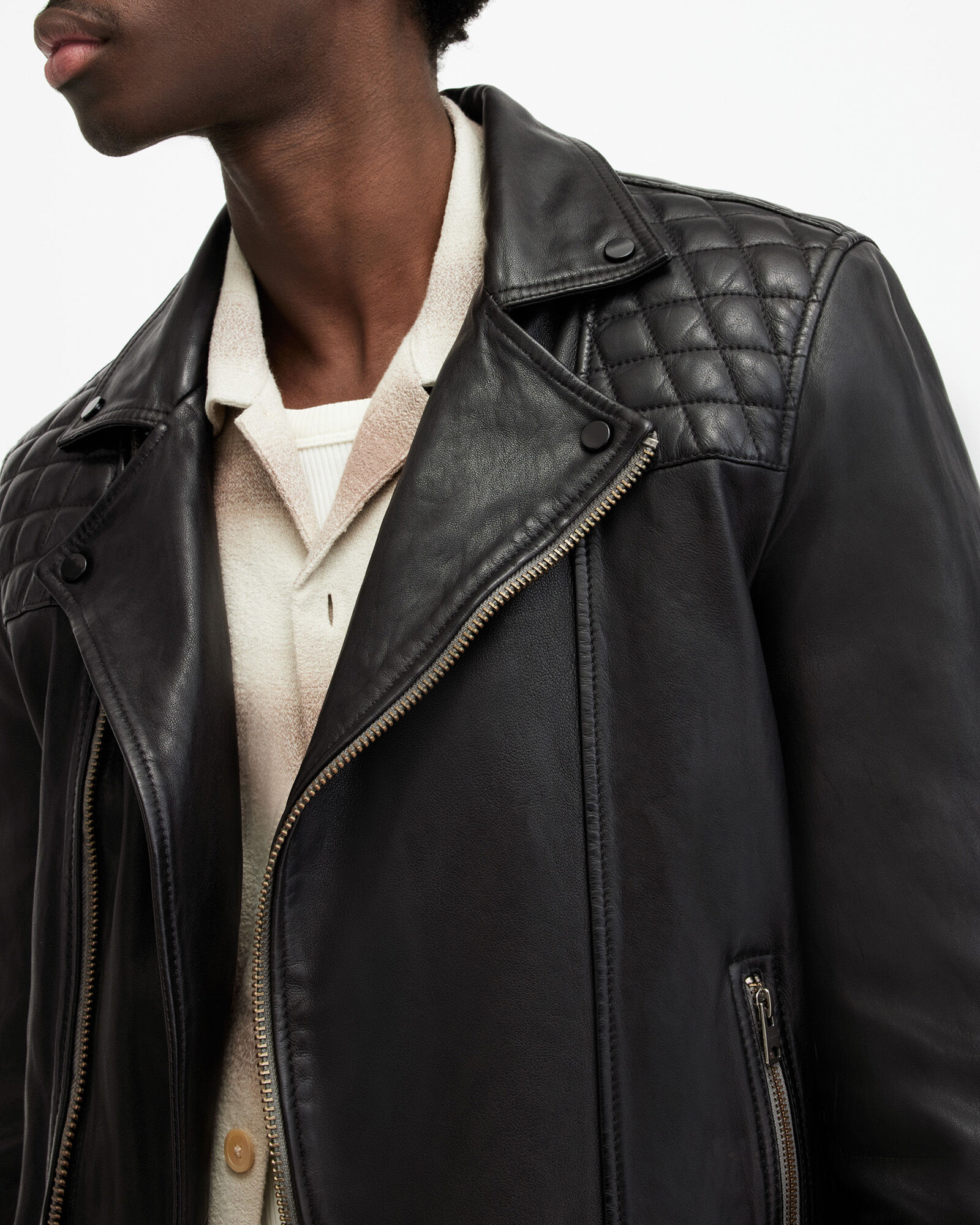 AllSaints 'Cora' Leather Jacket, Men'S, Black for Men