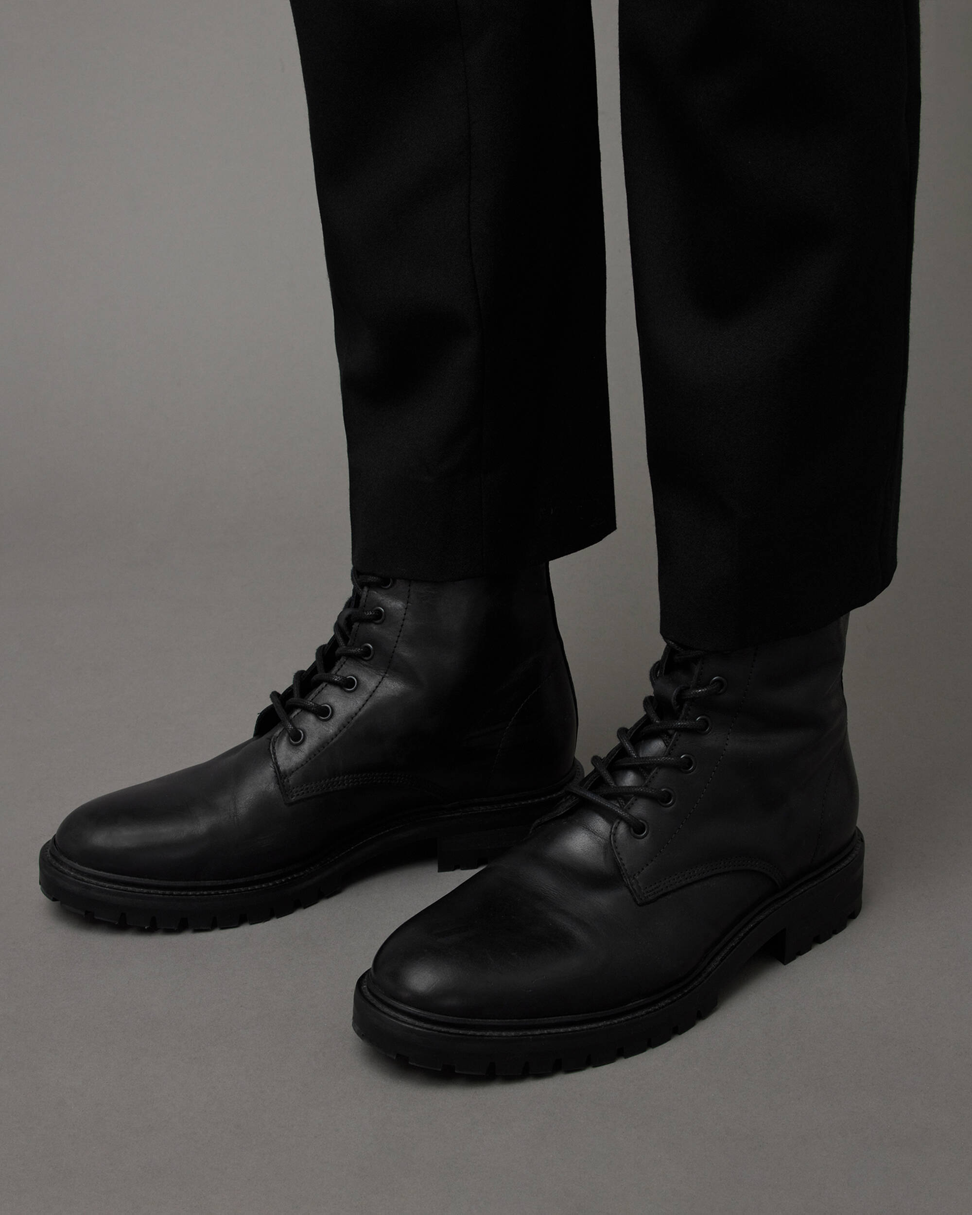 Tobias Leather Boots Black | ALLSAINTS US